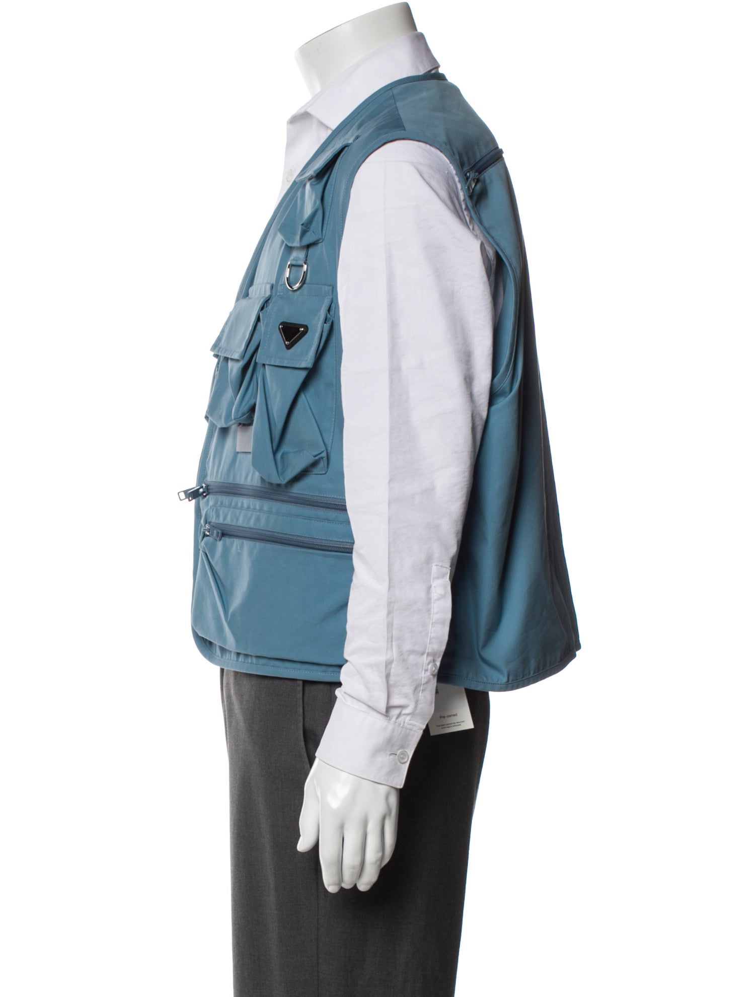 Prada 2024 Enameled Metal Triangle Vest
