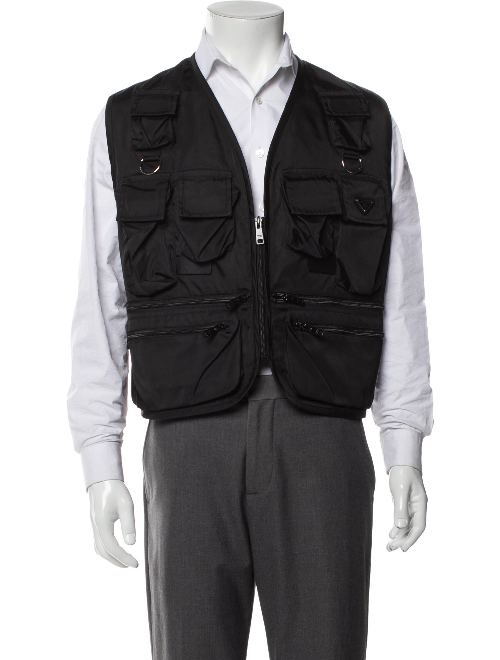 Prada 2024 Enameled Metal Triangle Vest