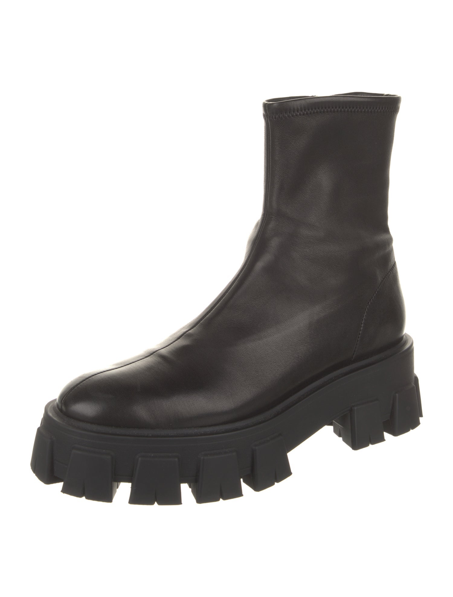 Prada Leather Combat Boots