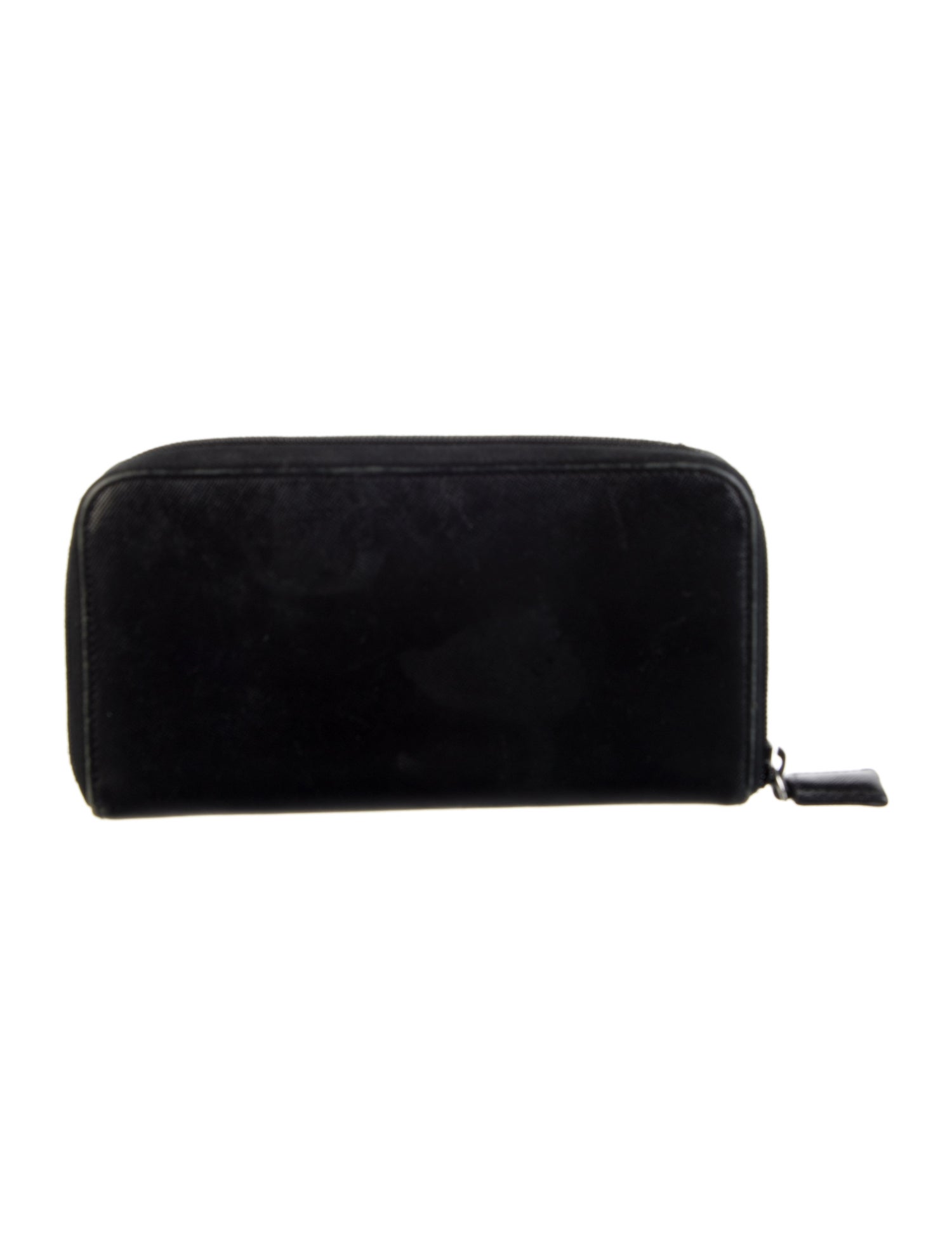 Prada Saffiano Triangle Leather Continental Wallet