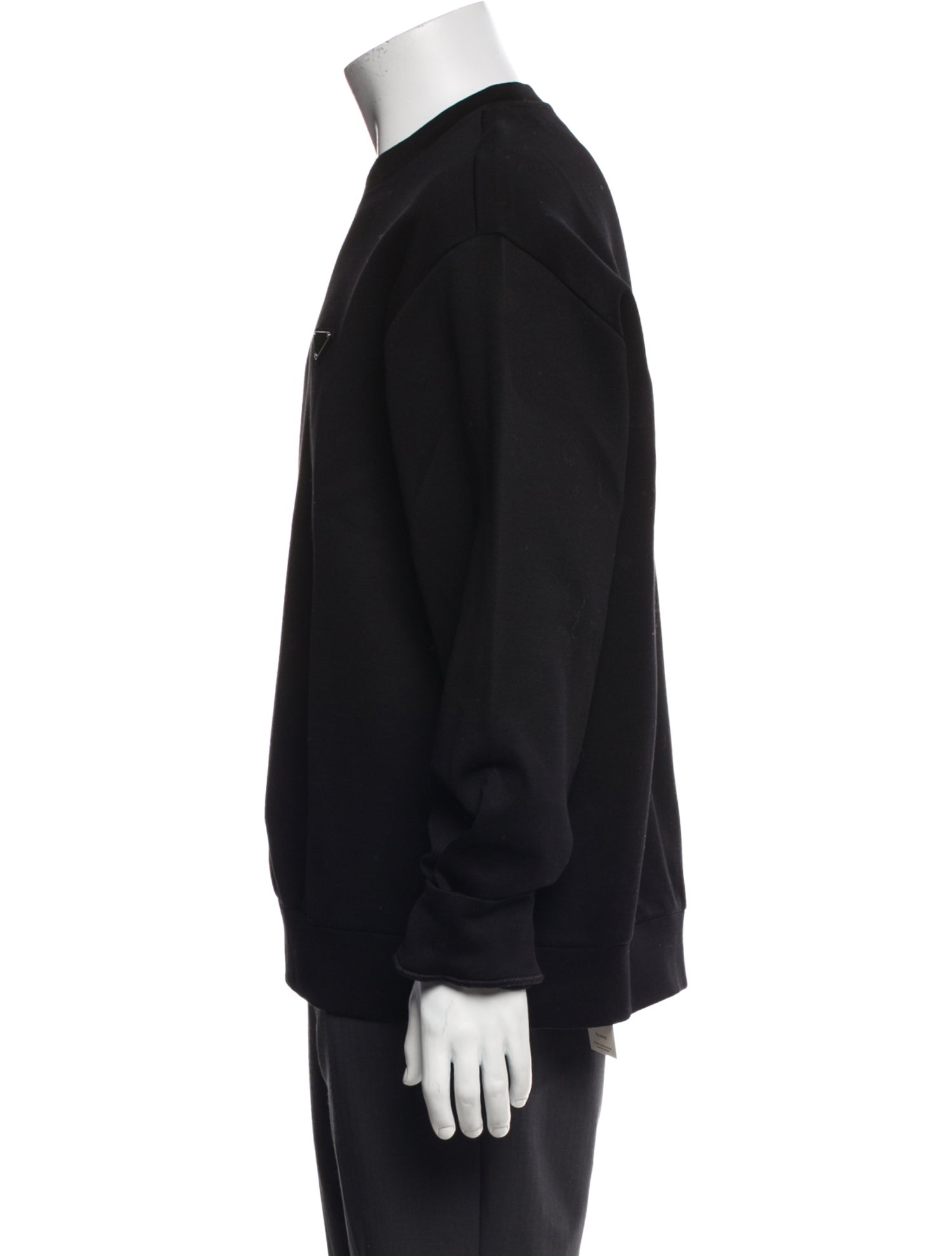 Prada 2022 Enameled Metal Triangle Sweatshirt