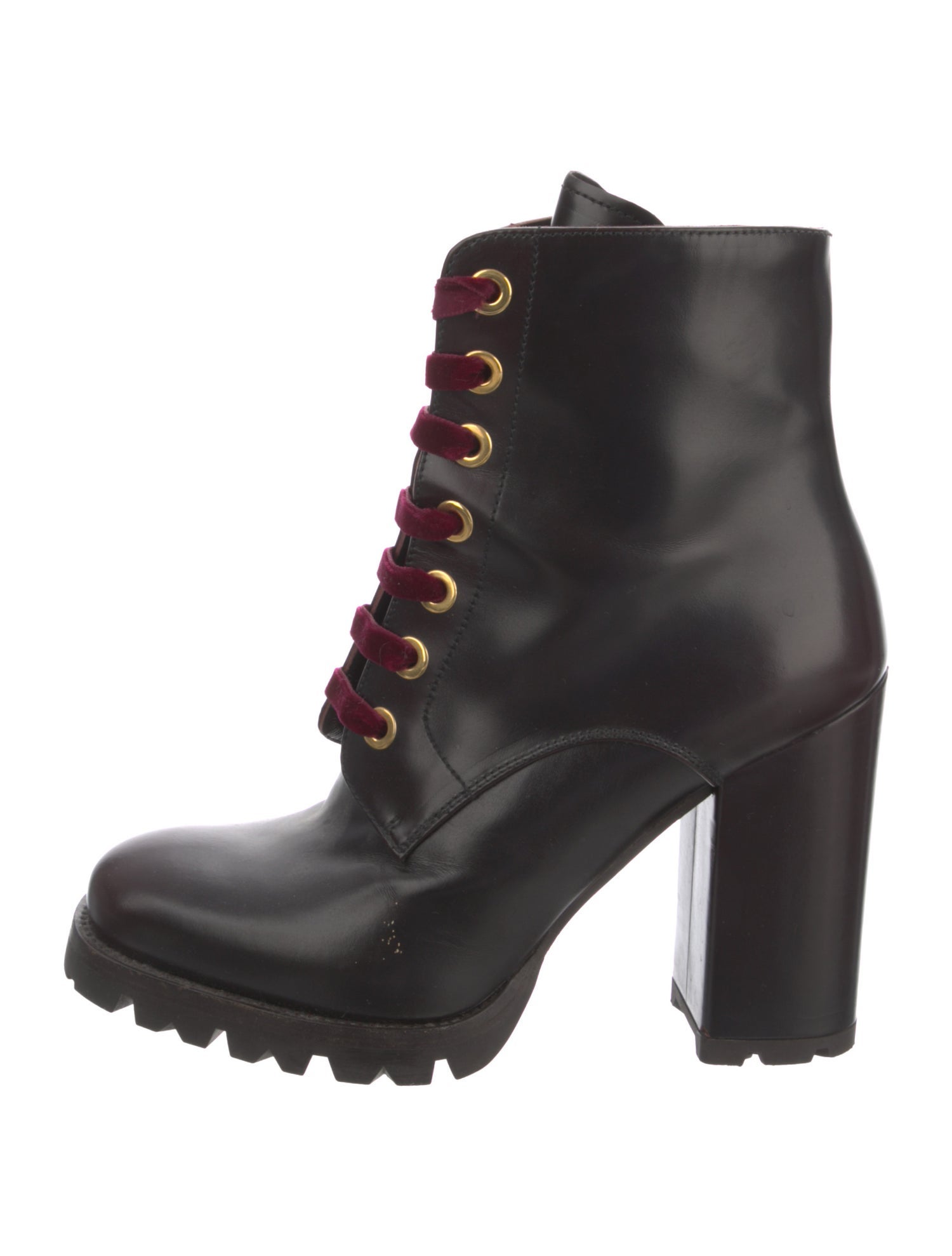 Prada Leather Combat Boots