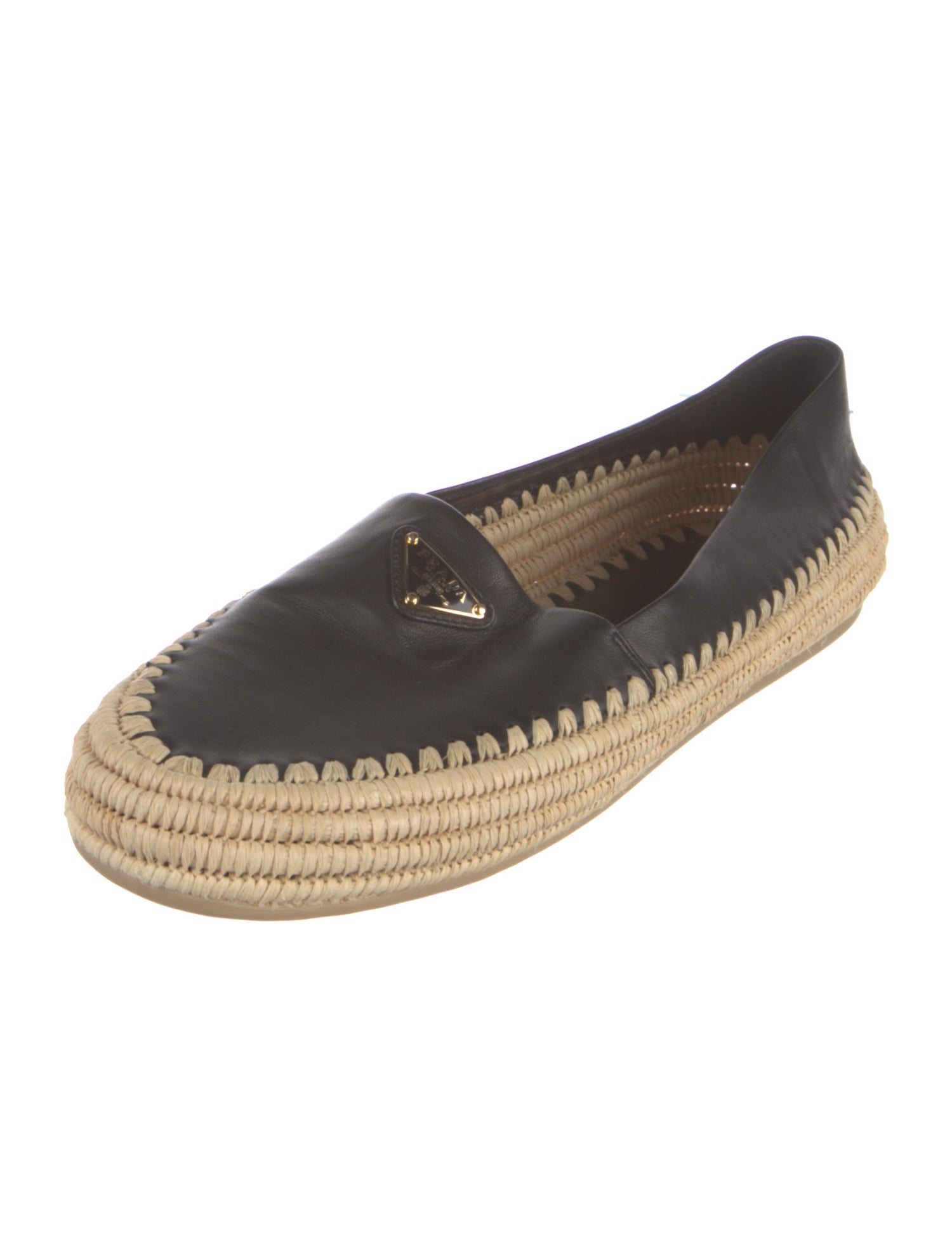Prada Leather Espadrilles