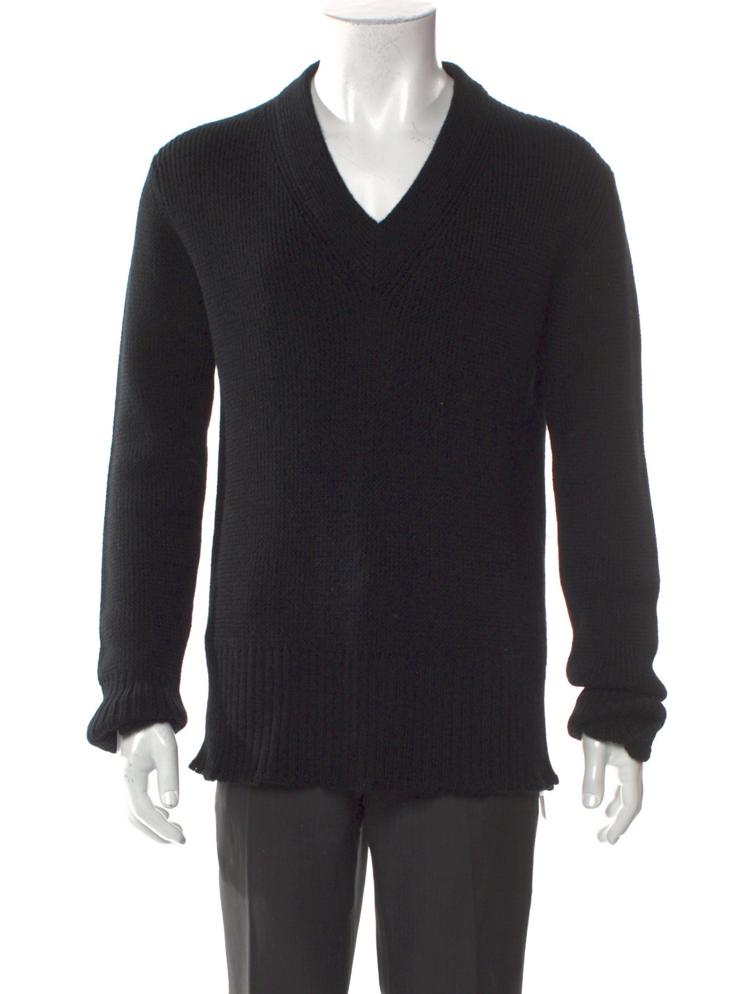 Prada Virgin Wool V-Neck Cardigan