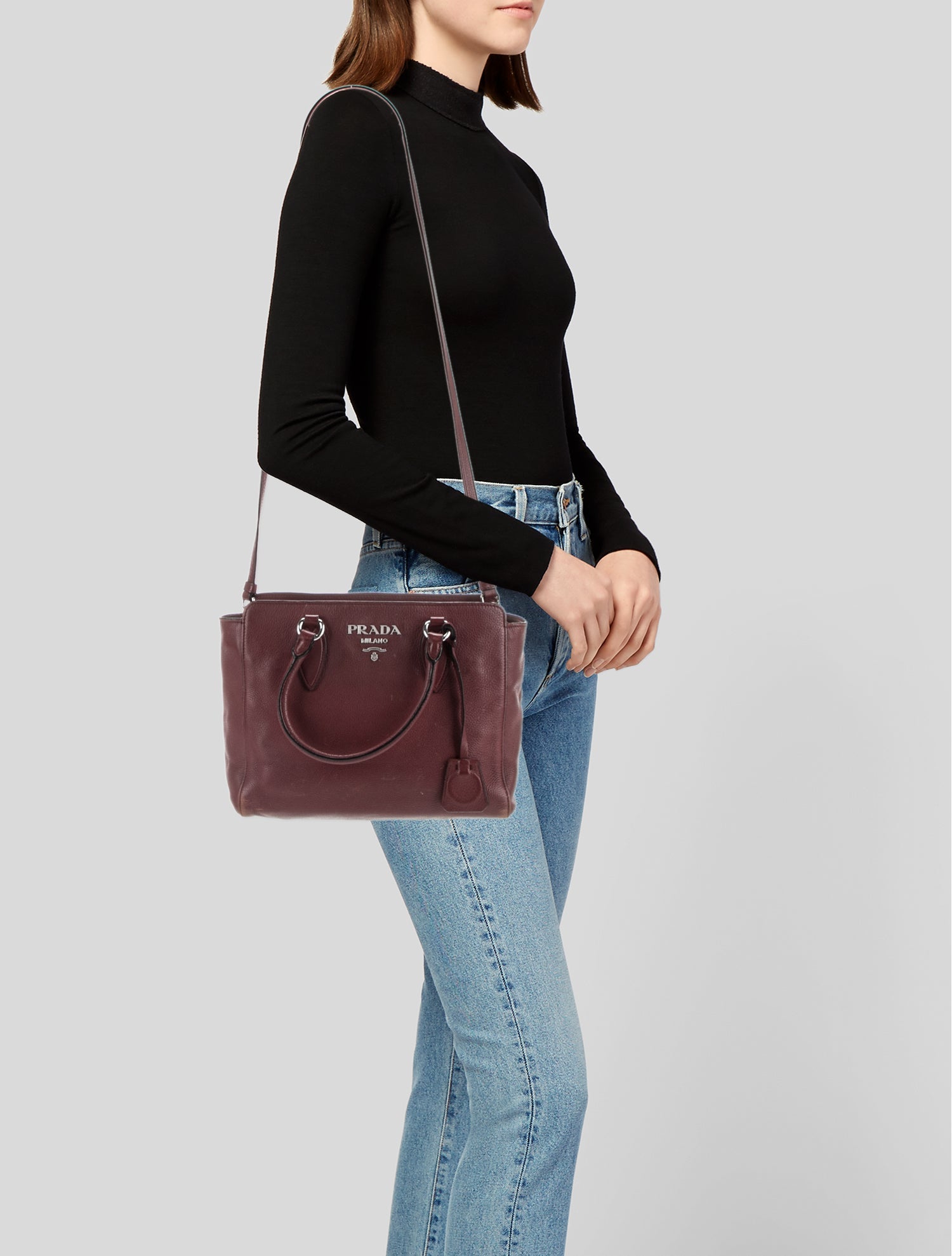 Prada Saffiano Lux Leather Shoulder Bag