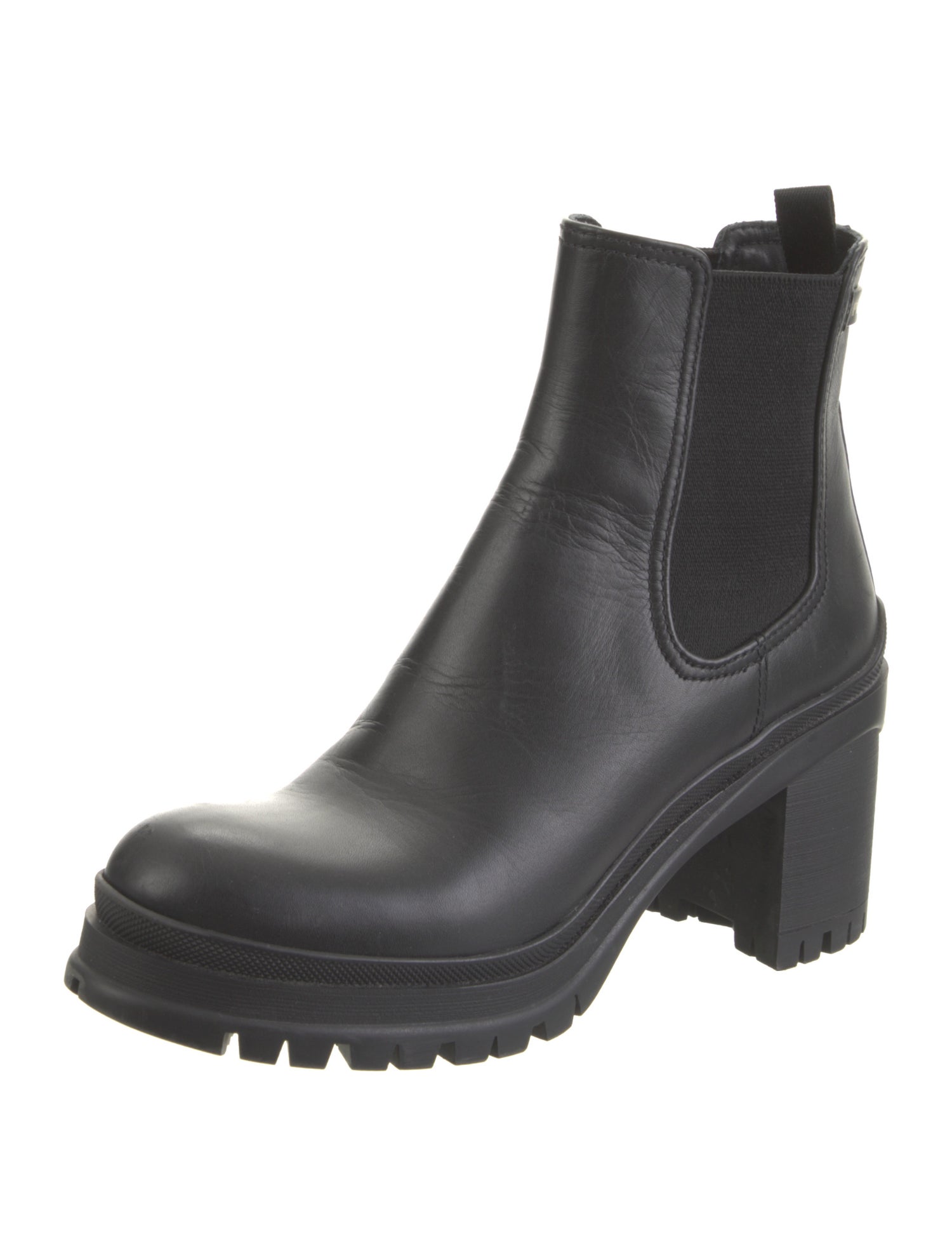Prada Leather Chelsea Boots