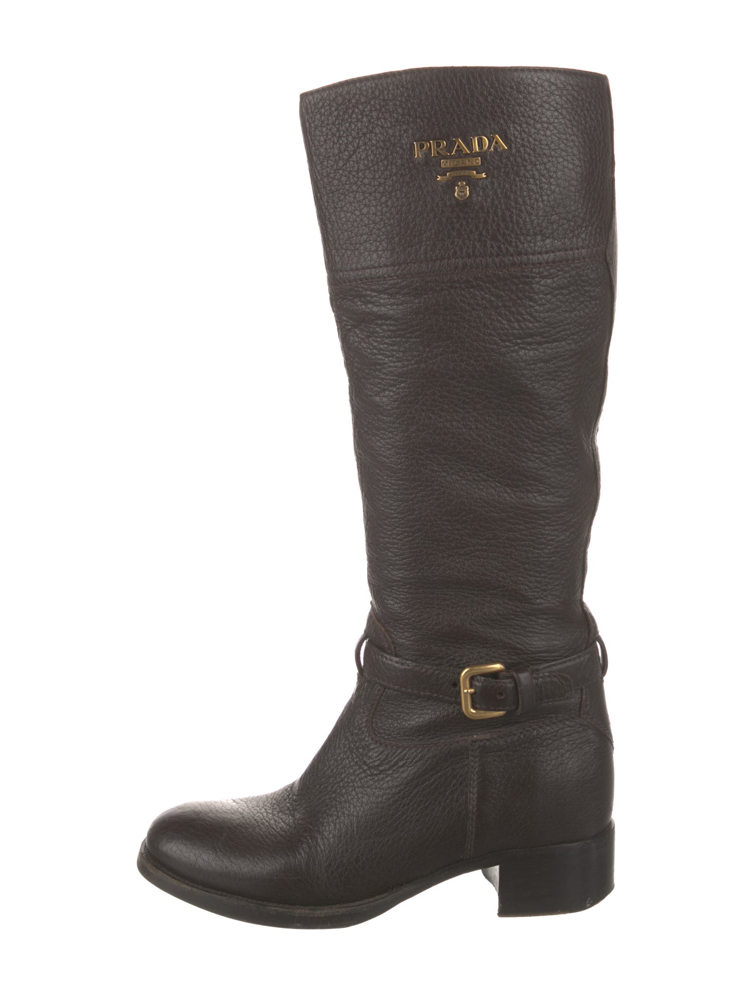 Prada Leather Riding Boots
