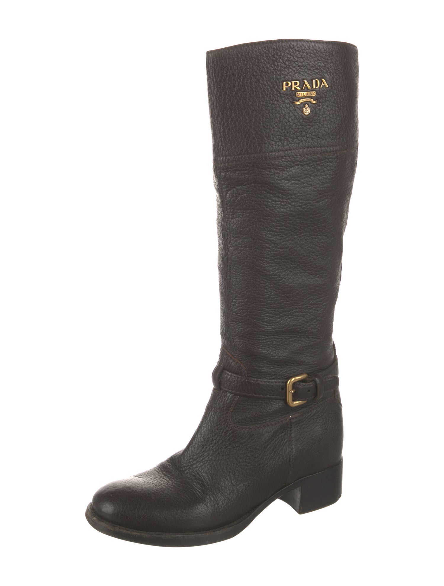 Prada Leather Riding Boots