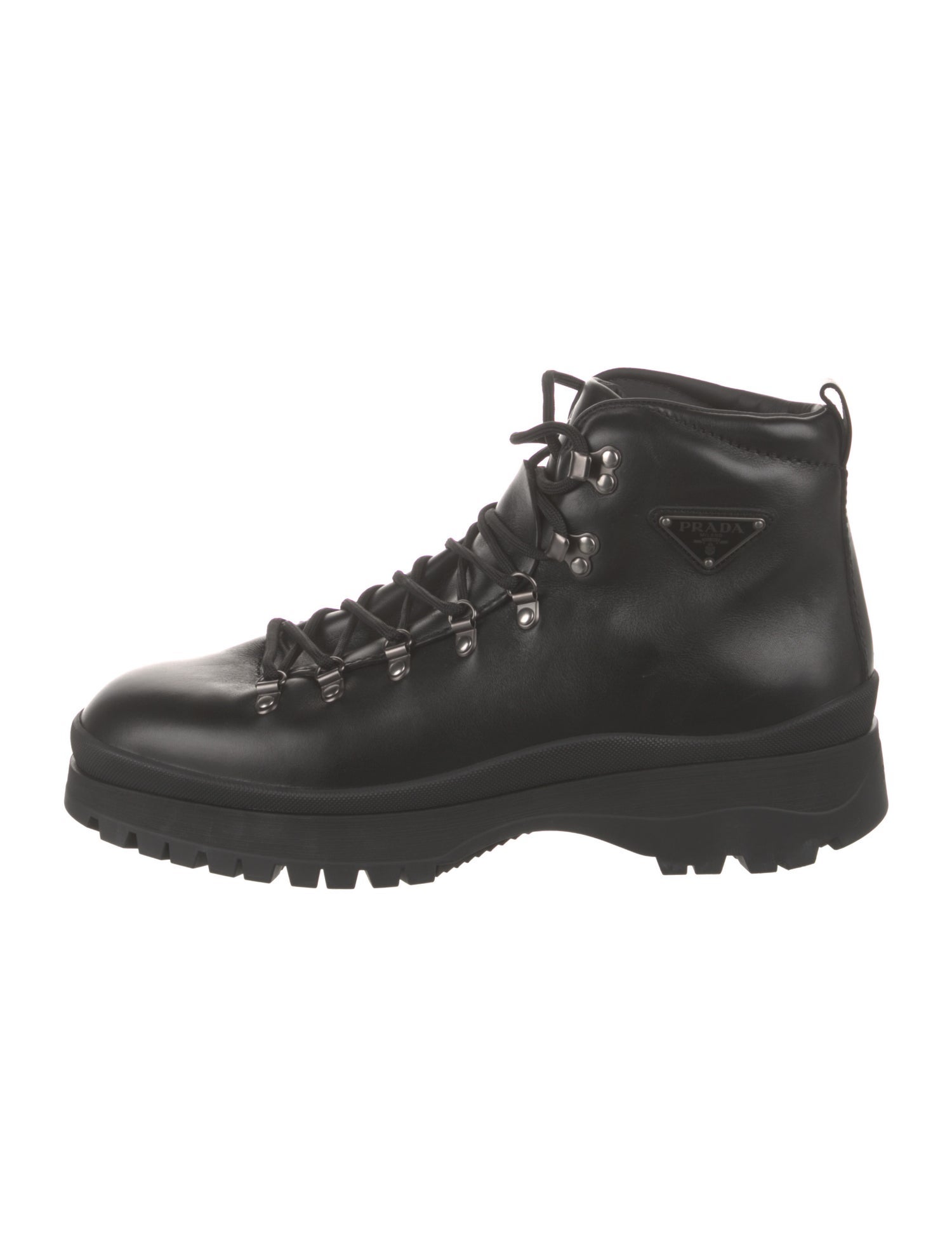 Prada Brixxen Leather Hiking Boots