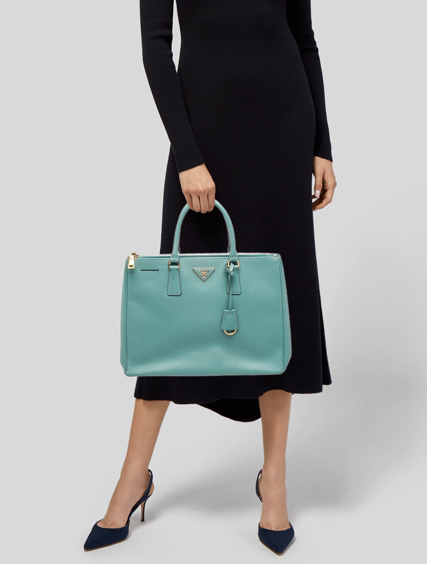 Prada Saffiano Leather Galleria Double Zip Large