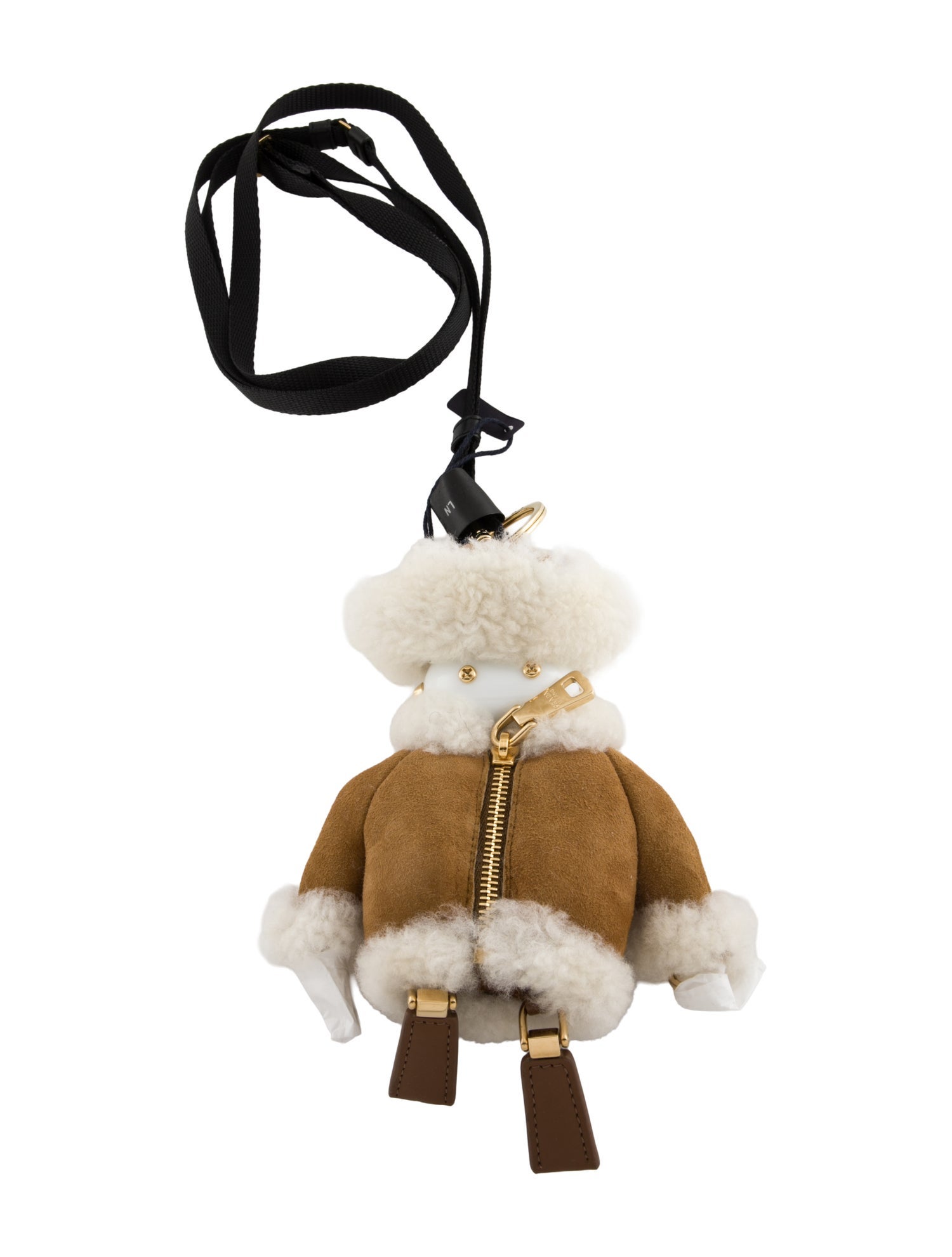 Prada Womens' Shearling Keychain