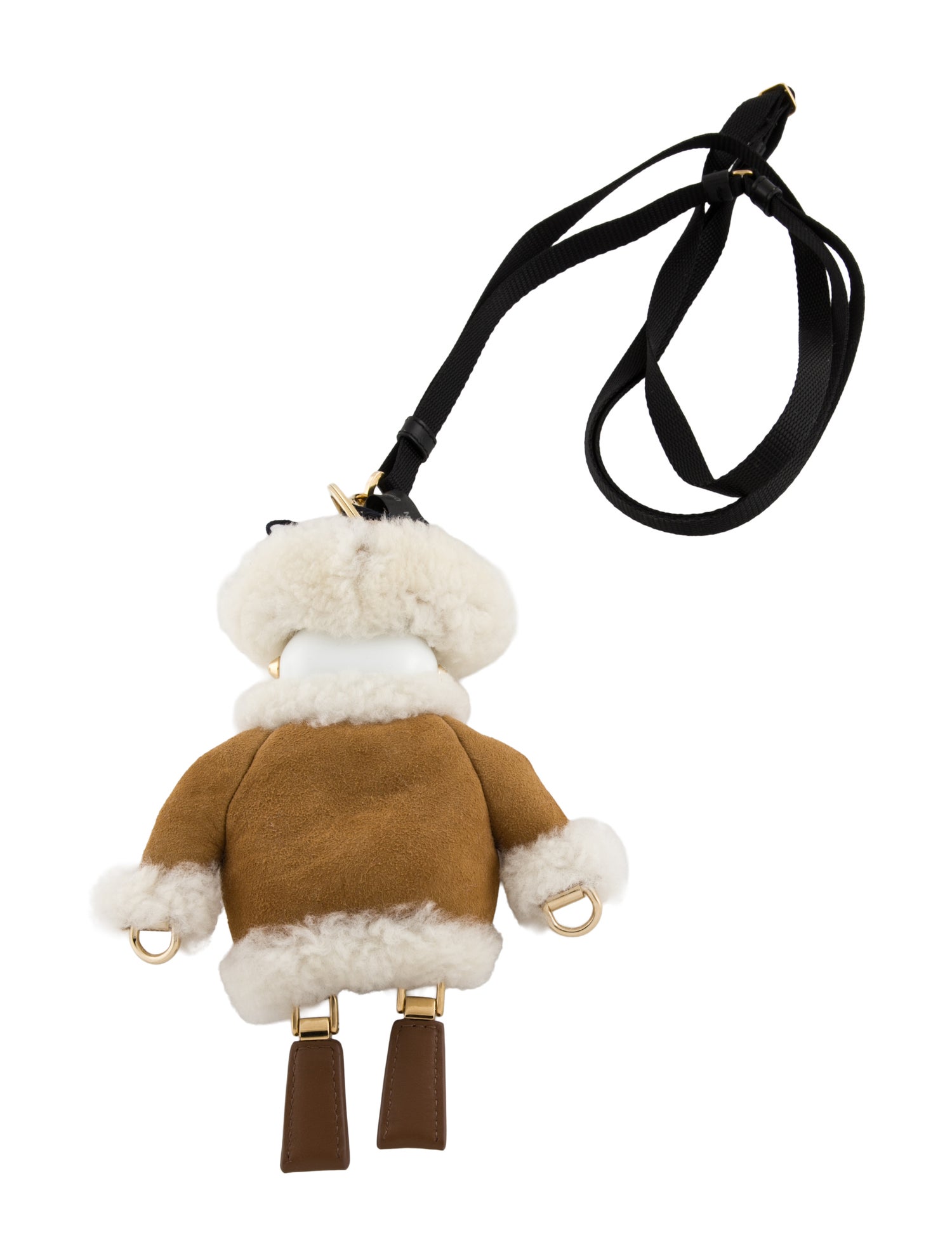Prada Womens' Shearling Keychain