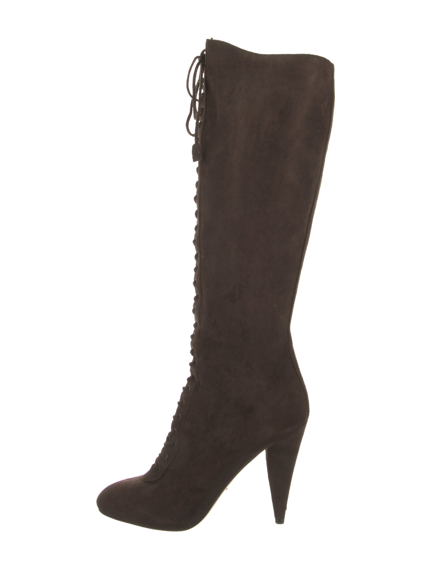 Prada Suede Lace-Up Boots