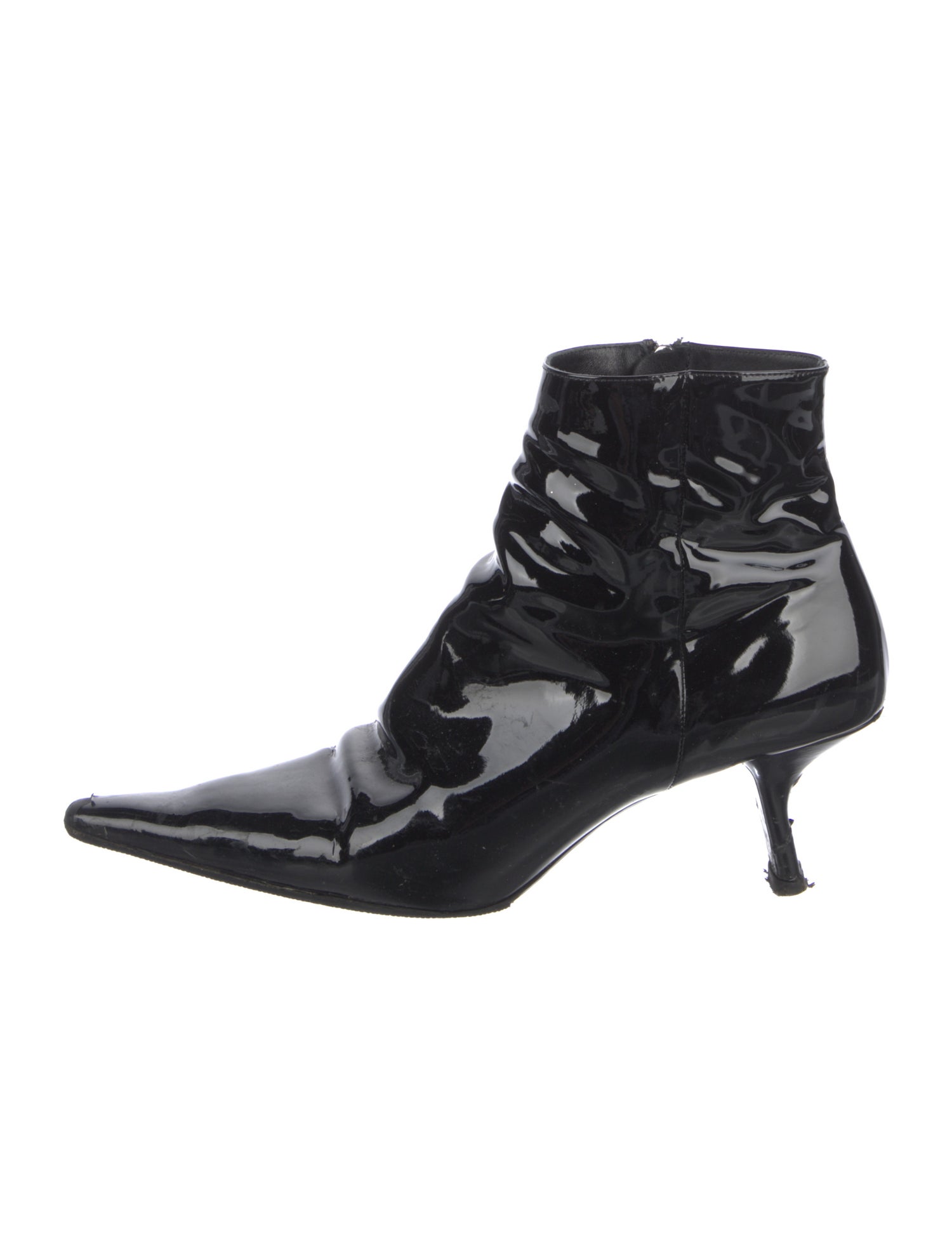Prada Patent Leather Lace-Up Boots