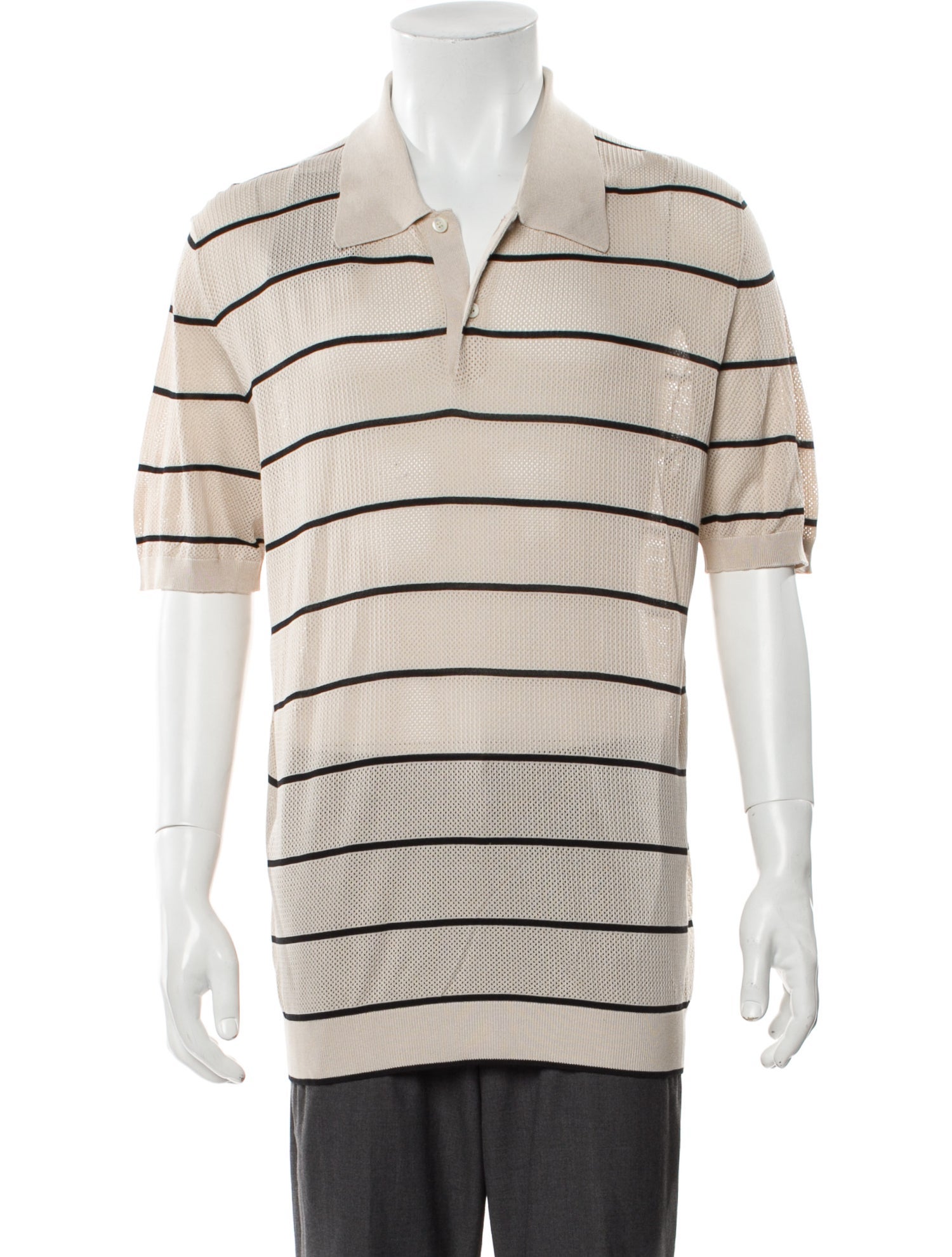 Prada 2024 Striped Polo Shirt w/ Tags