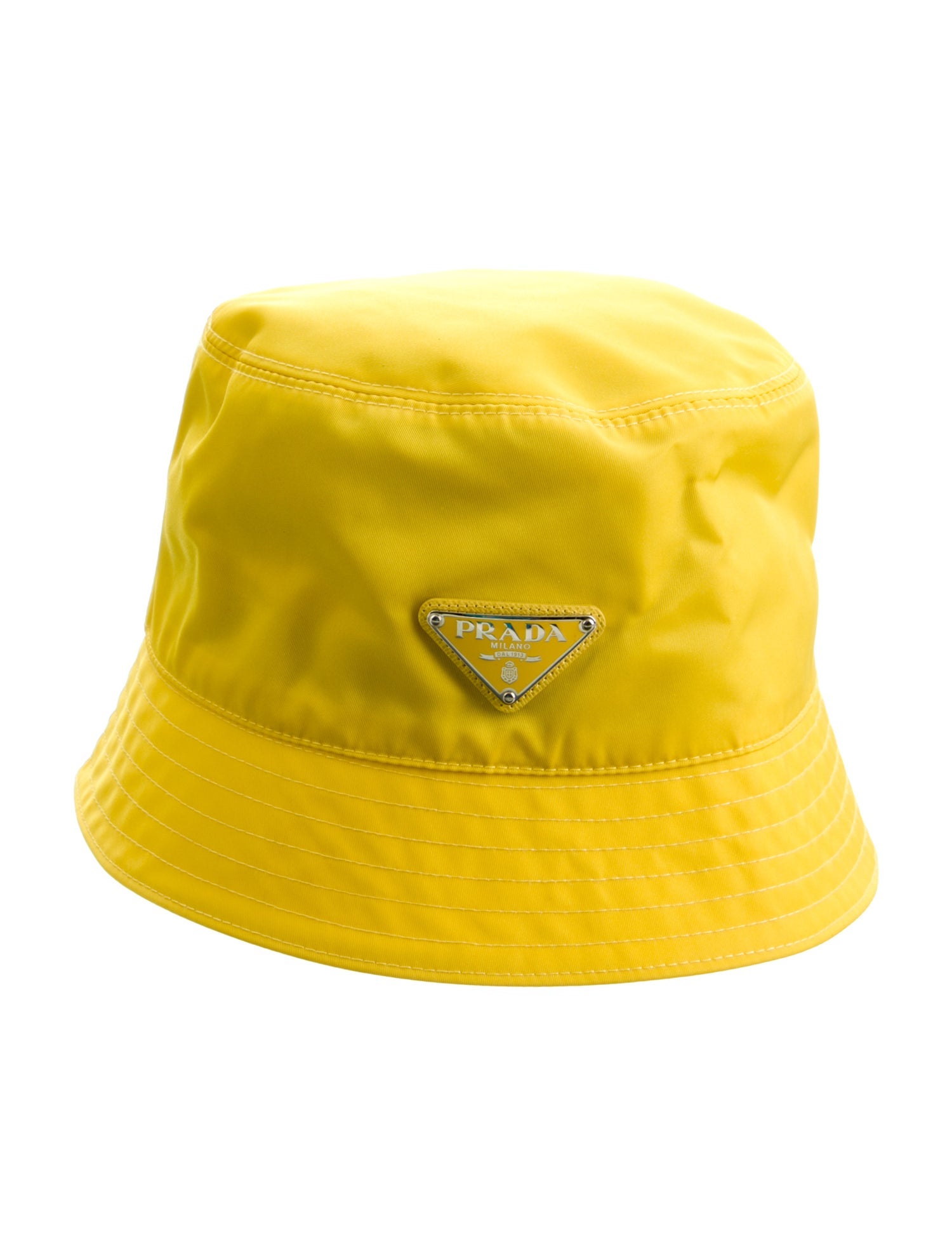 Prada Nylon Logo Bucket Hat