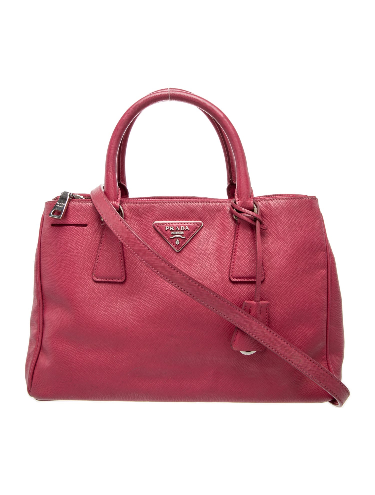 Prada Saffiano Leather Galleria Double Zip Small