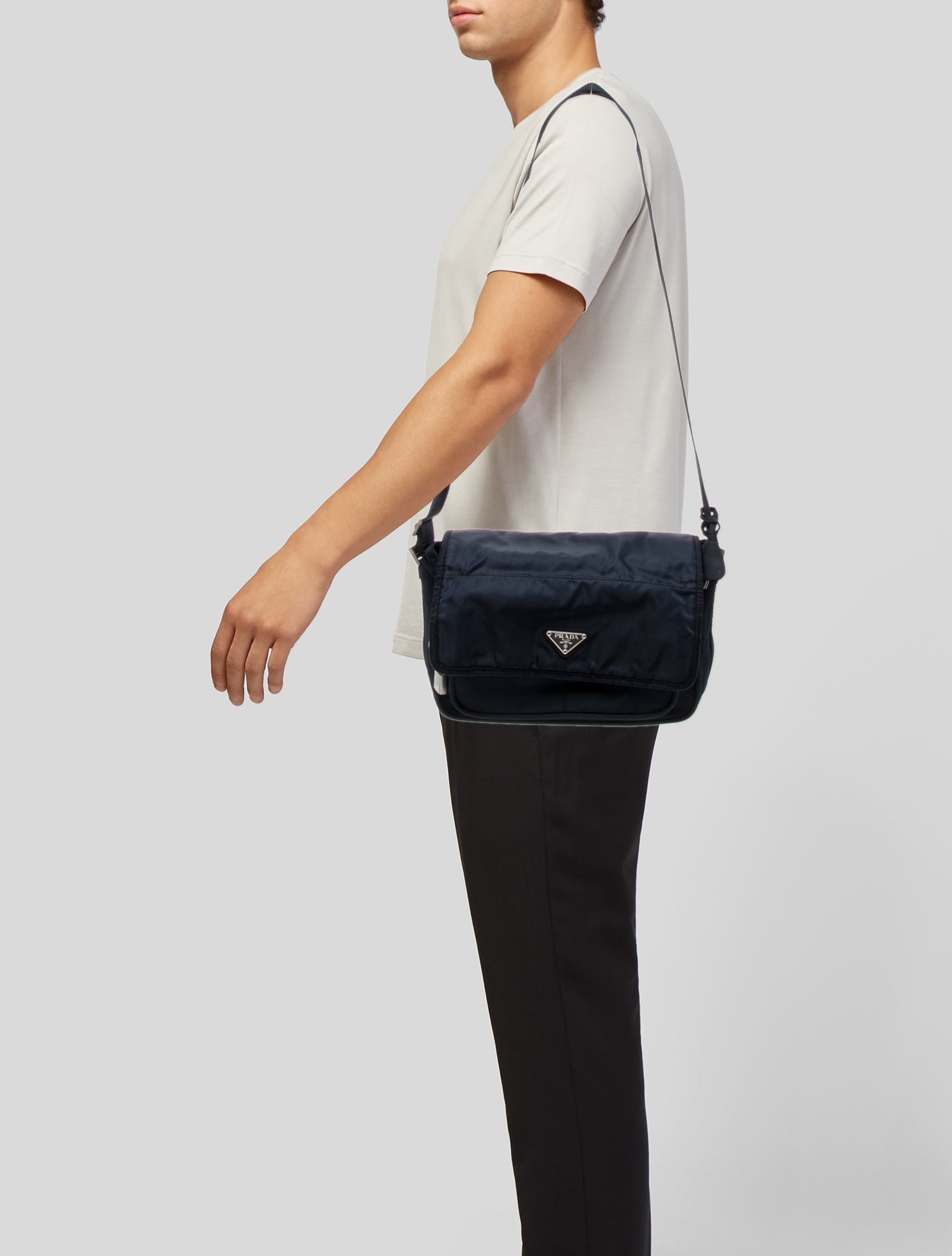 Prada Tessuto Nylon Messenger Bag Vintage