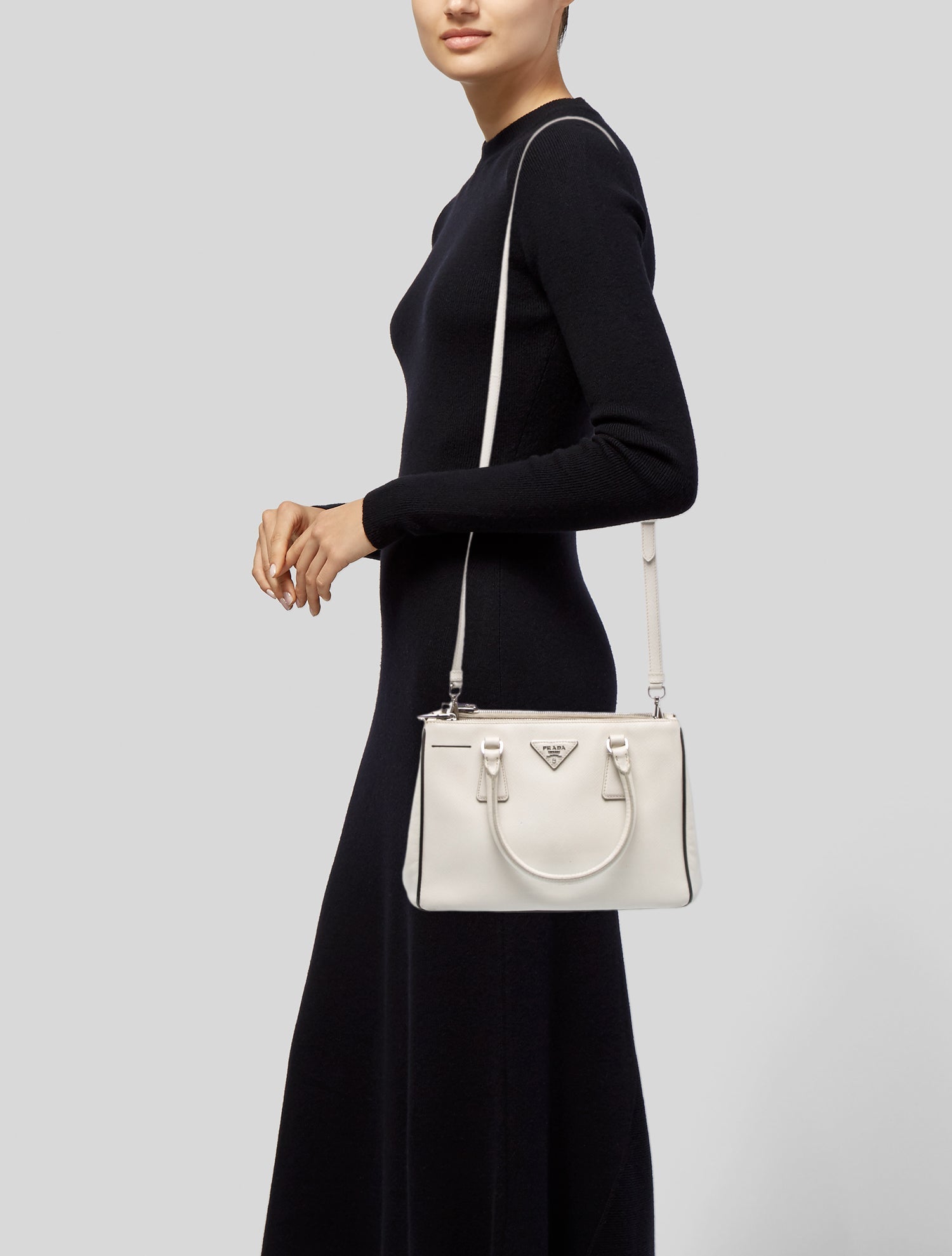 Prada Signature Galleria Double Zip Small