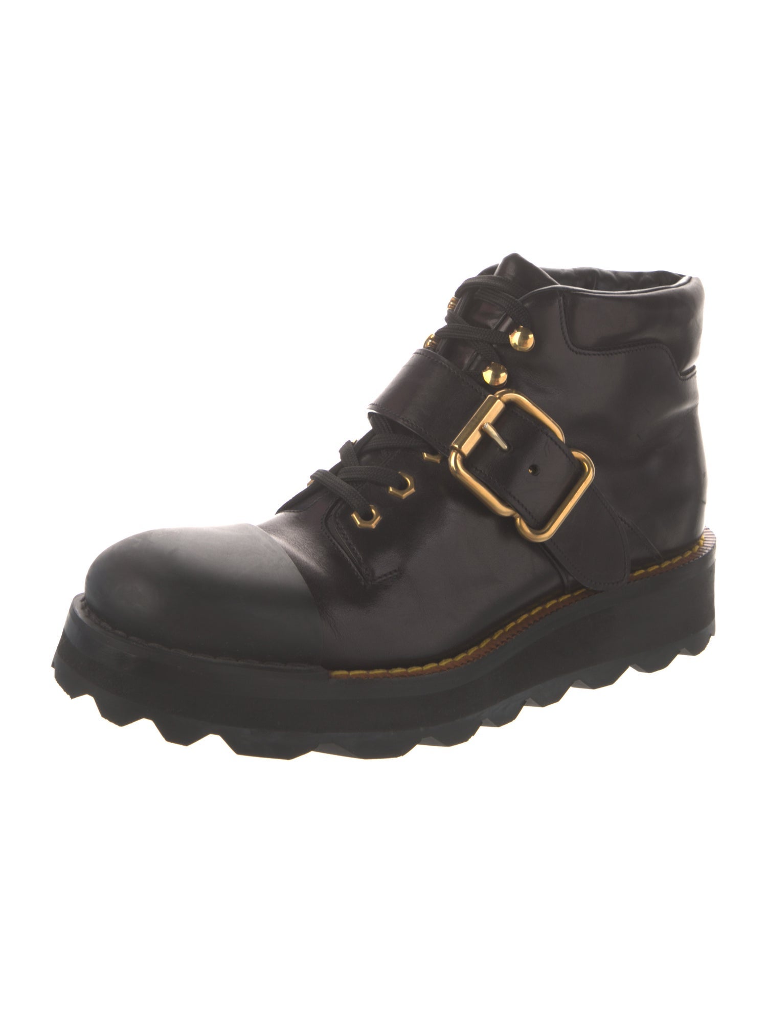 Prada Leather Hiking Boots