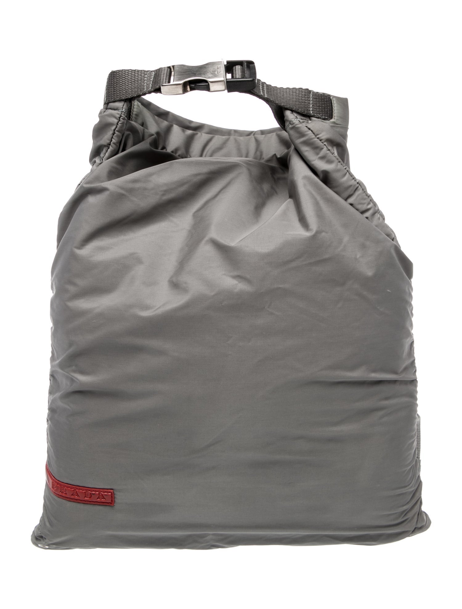 Prada Enameled Metal Triangle Backpack Medium