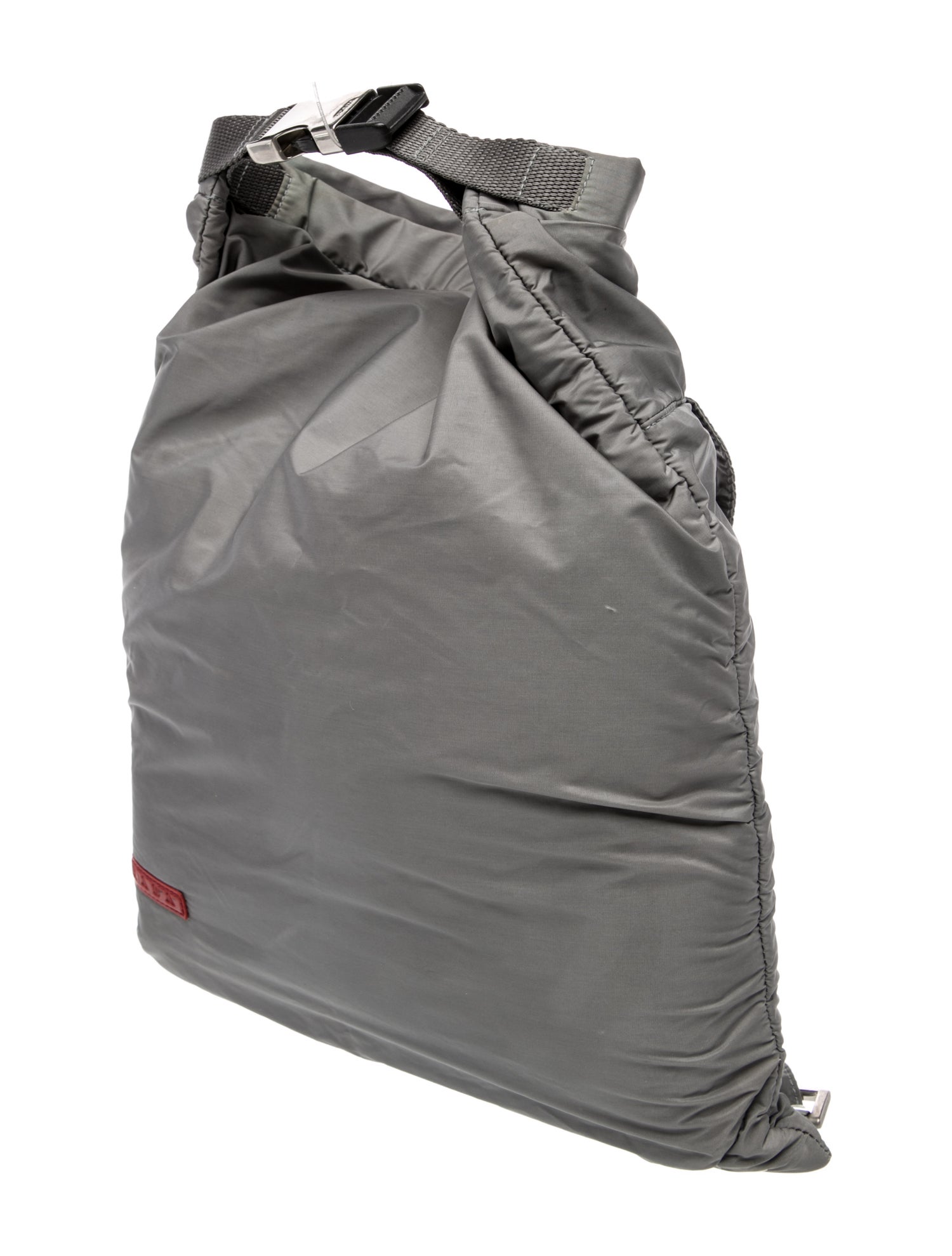 Prada Enameled Metal Triangle Backpack Medium