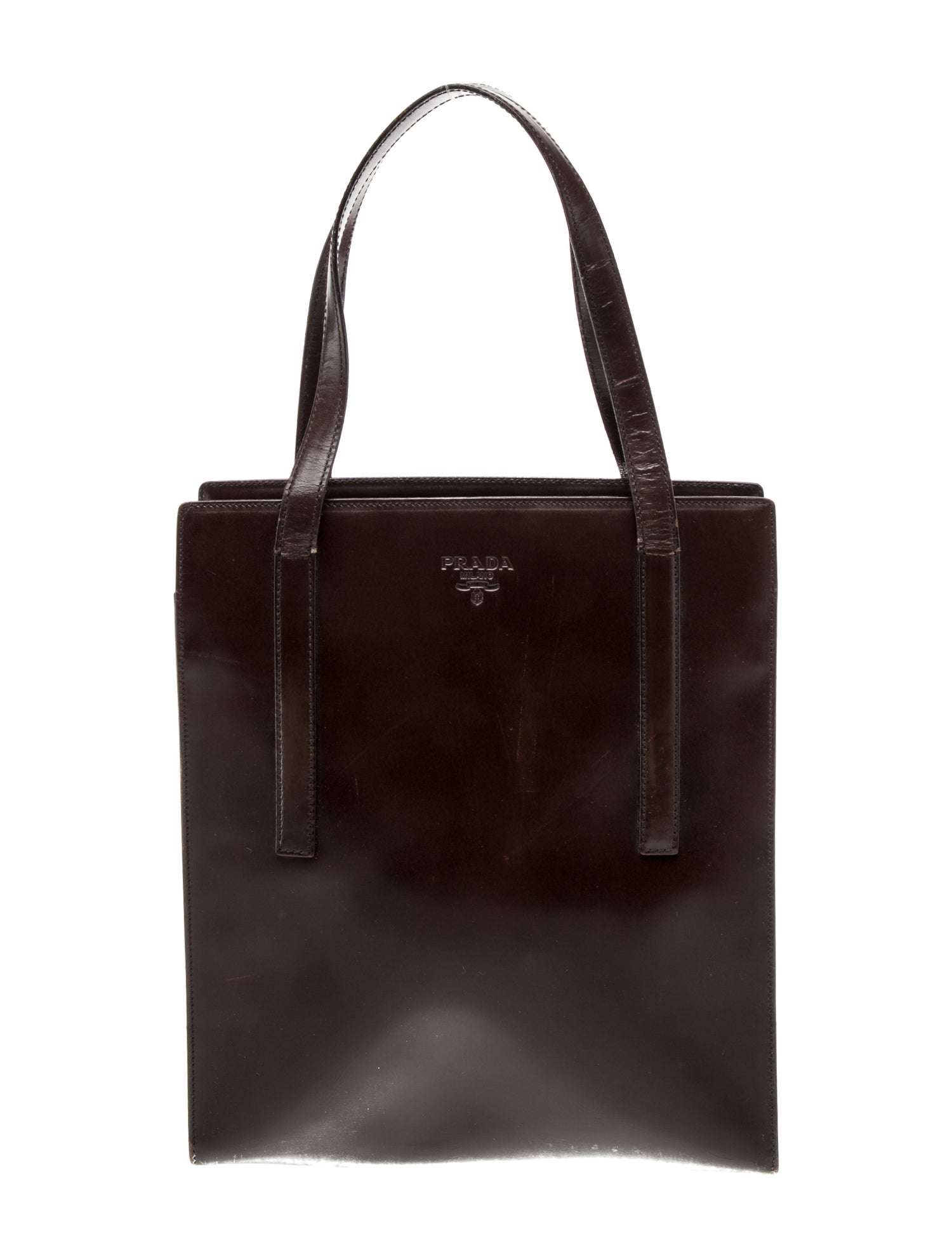 Franco Parmeggiani Franco Parmeggiani Embossed Leather Handle Bag