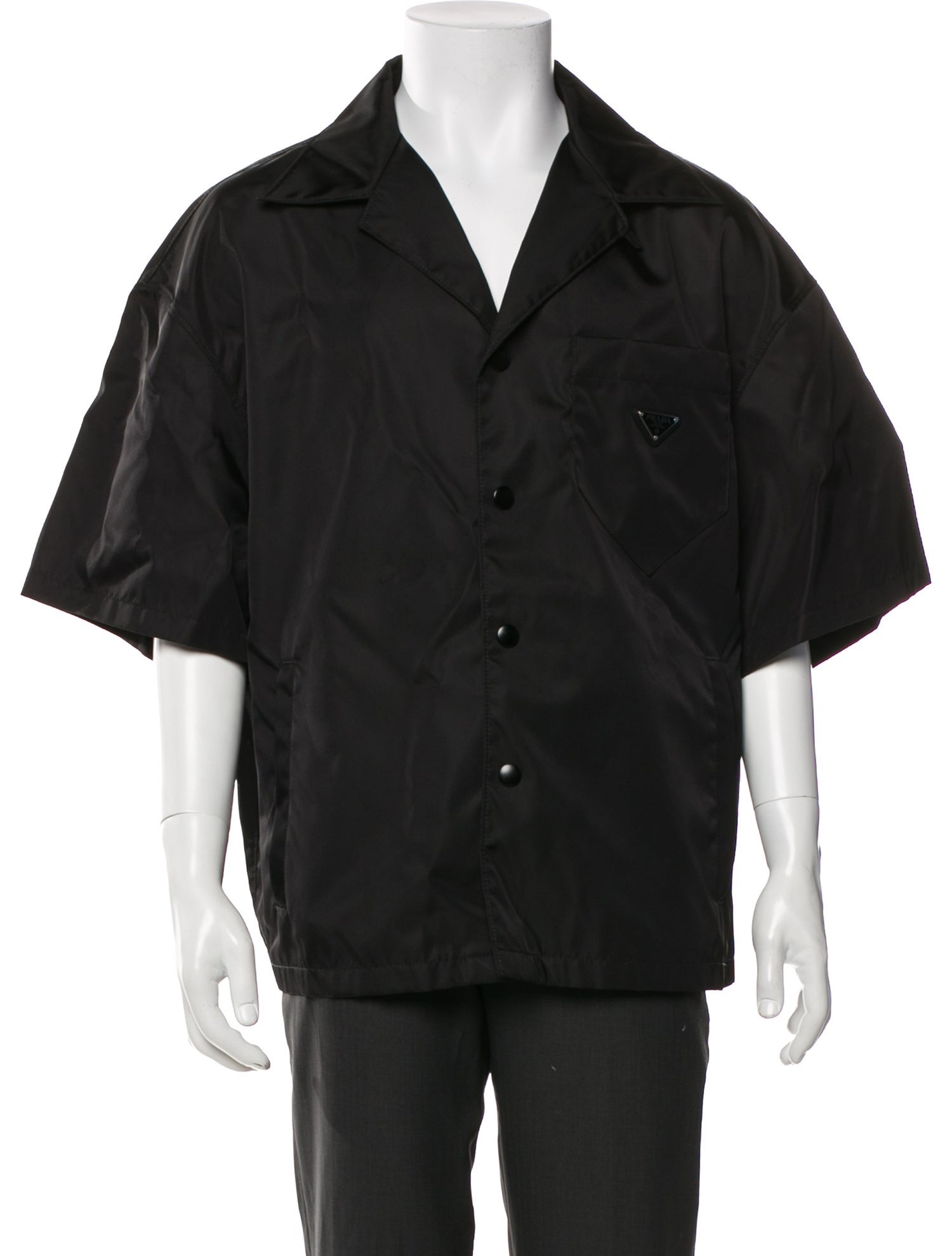 Prada 2025 Enameled Metal Triangle Shirt