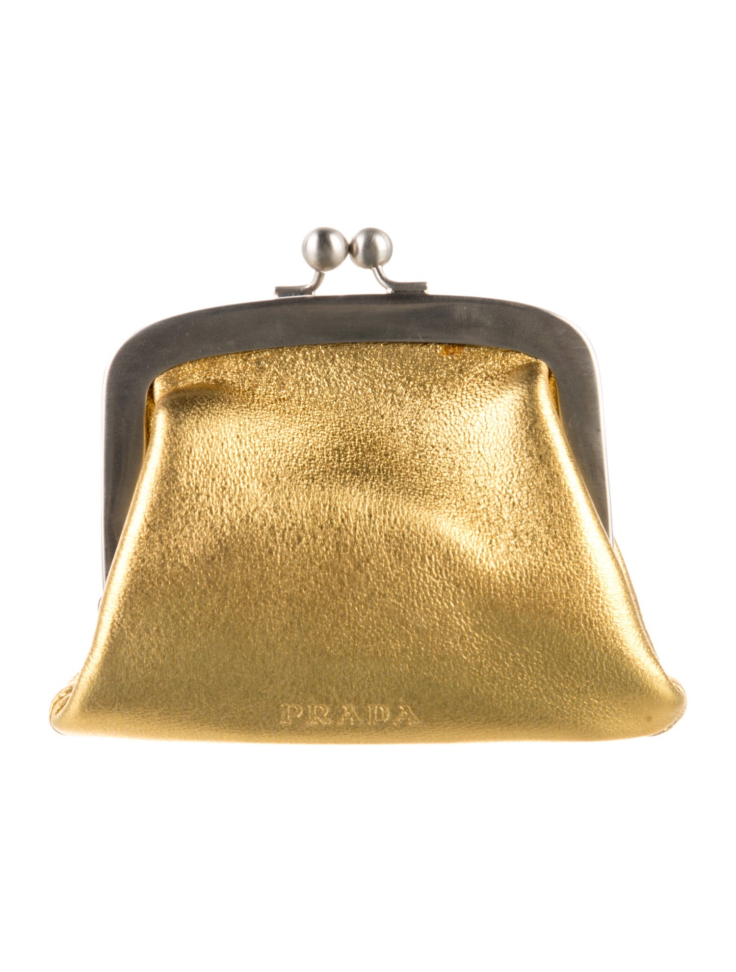Prada womens' leather coin pouch