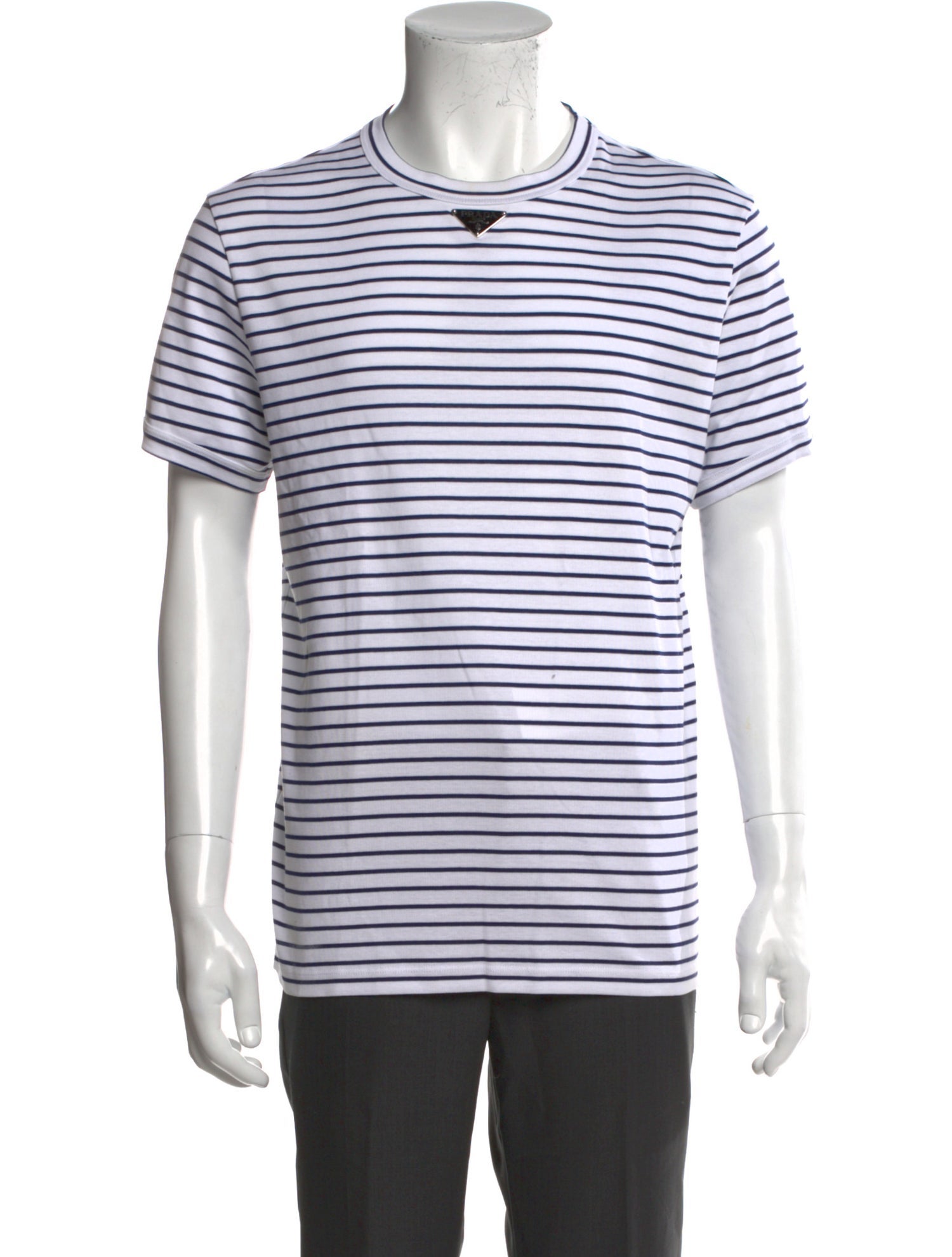 Prada 2023 Enameled Metal Triangle T-Shirt