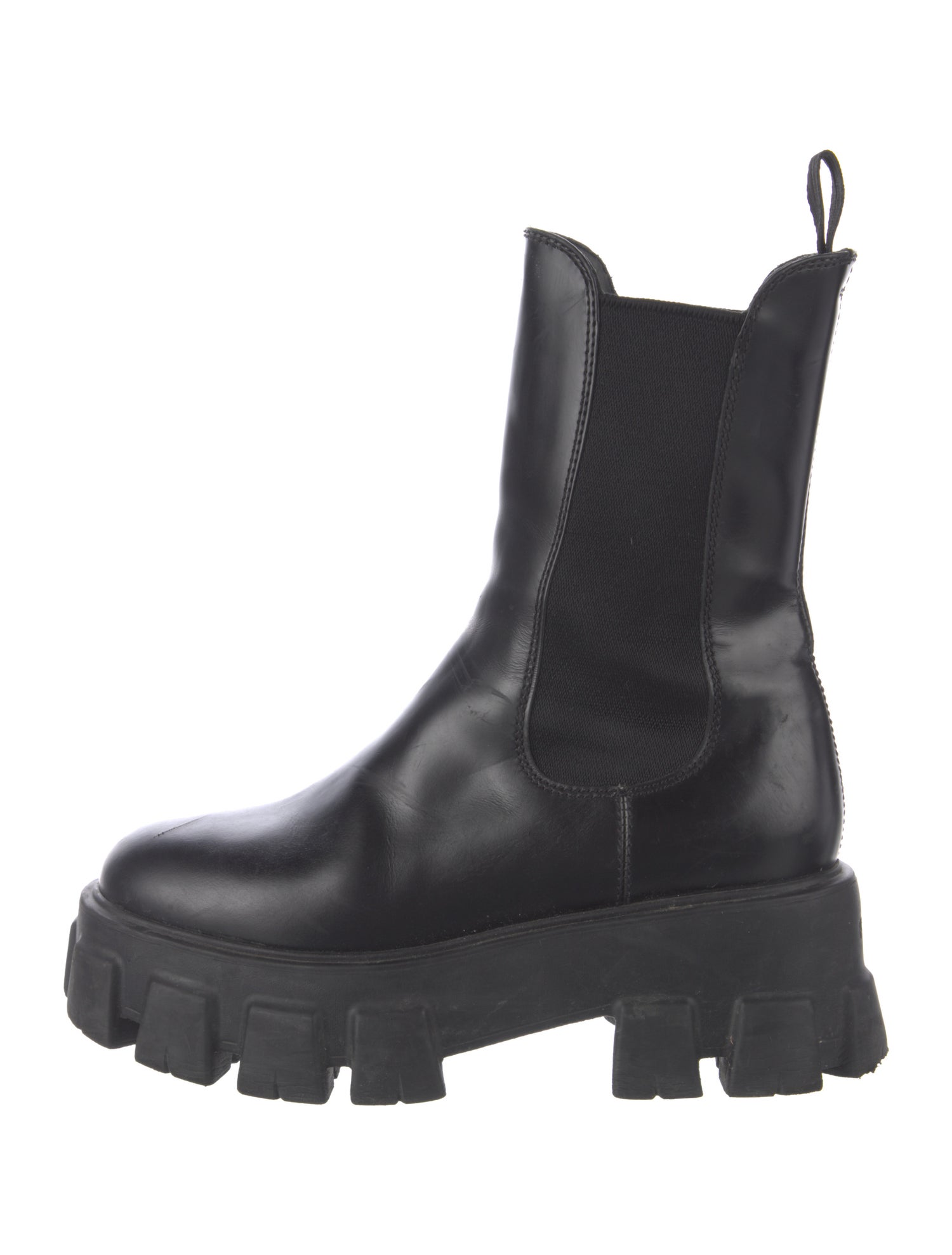 Prada Leather Chelsea Boots