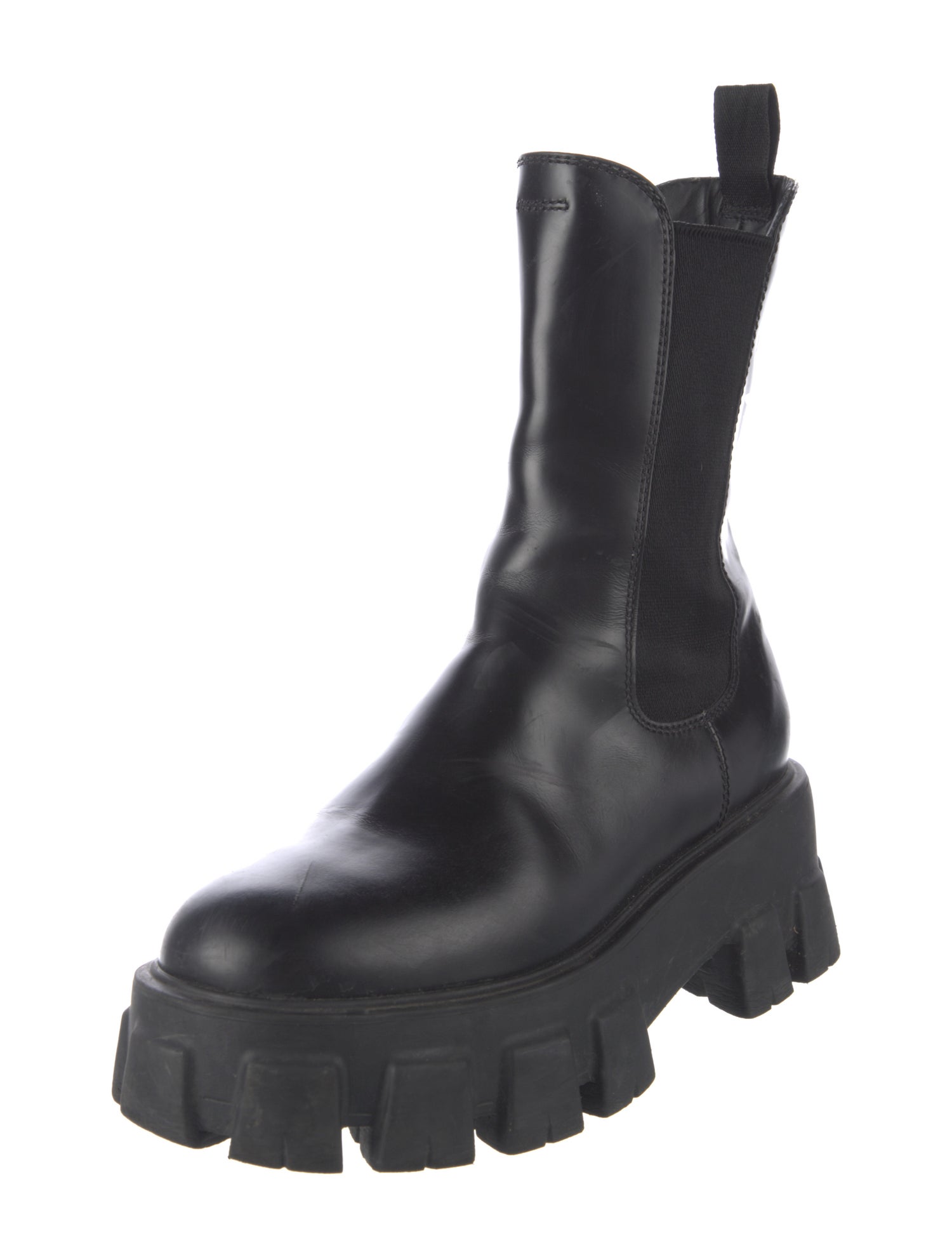 Prada Leather Chelsea Boots
