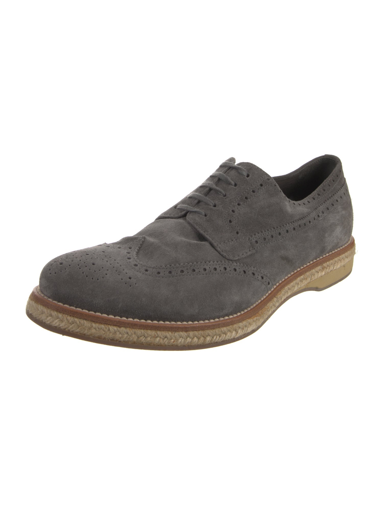 Prada Suede Lasercut Accents Brogues