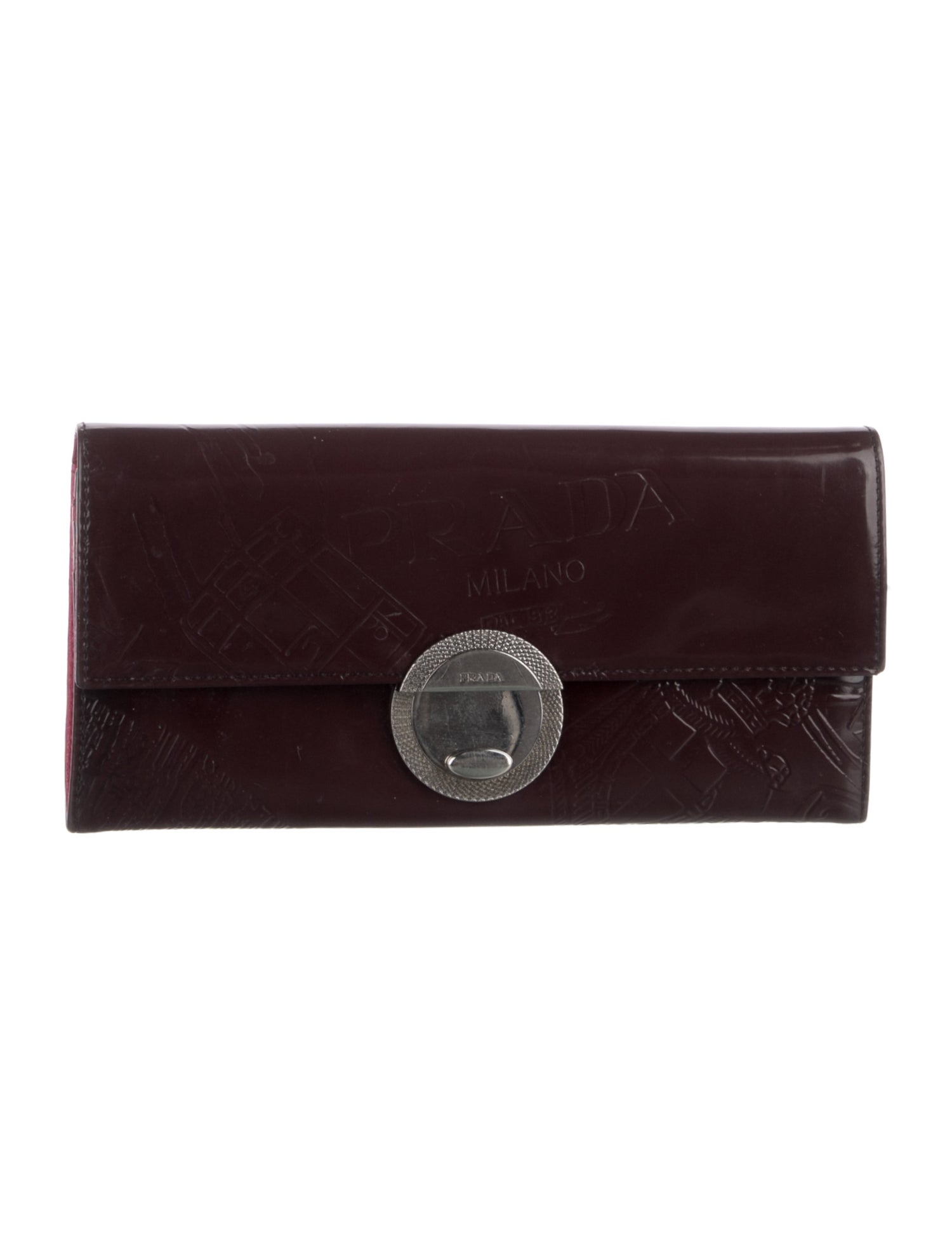 Prada Patent Leather Continental Wallet