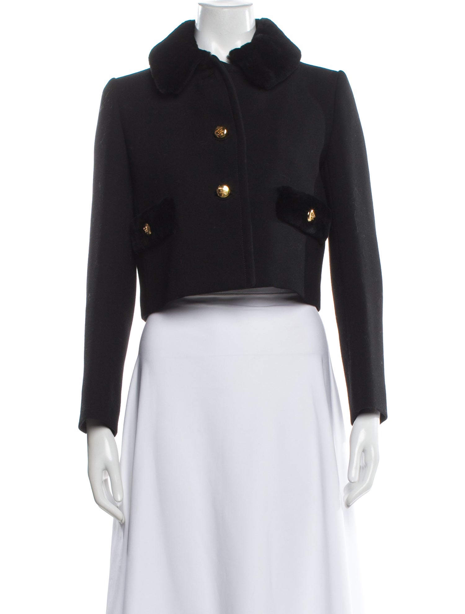 Prada 2024 Virgin Wool Faux Fur Jacket