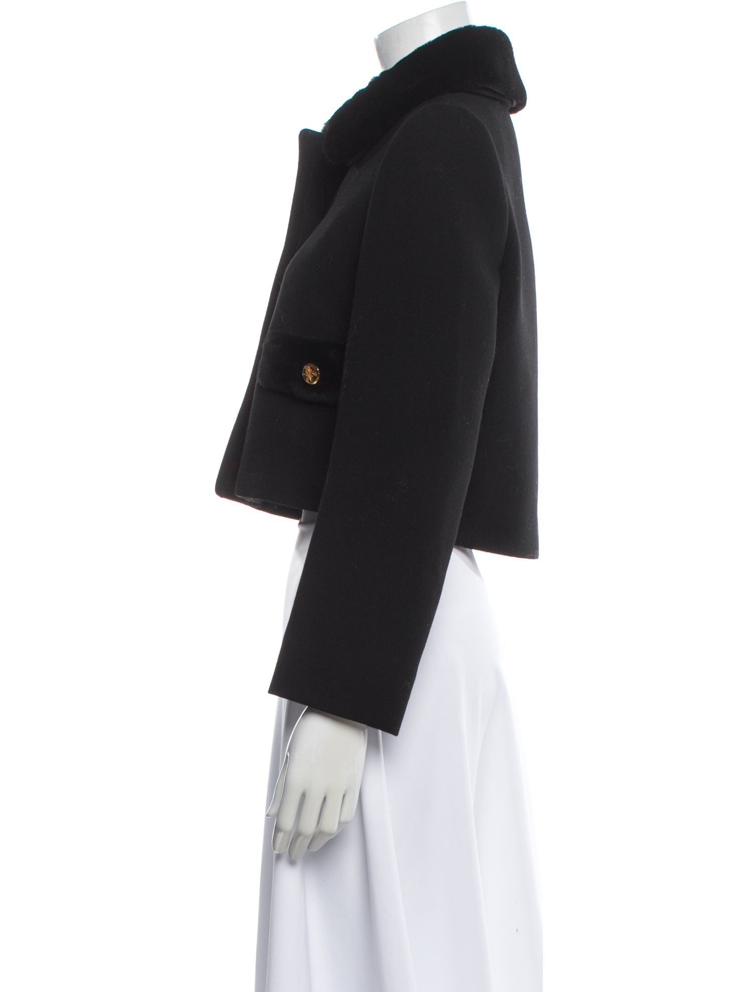 Prada 2024 Virgin Wool Faux Fur Jacket