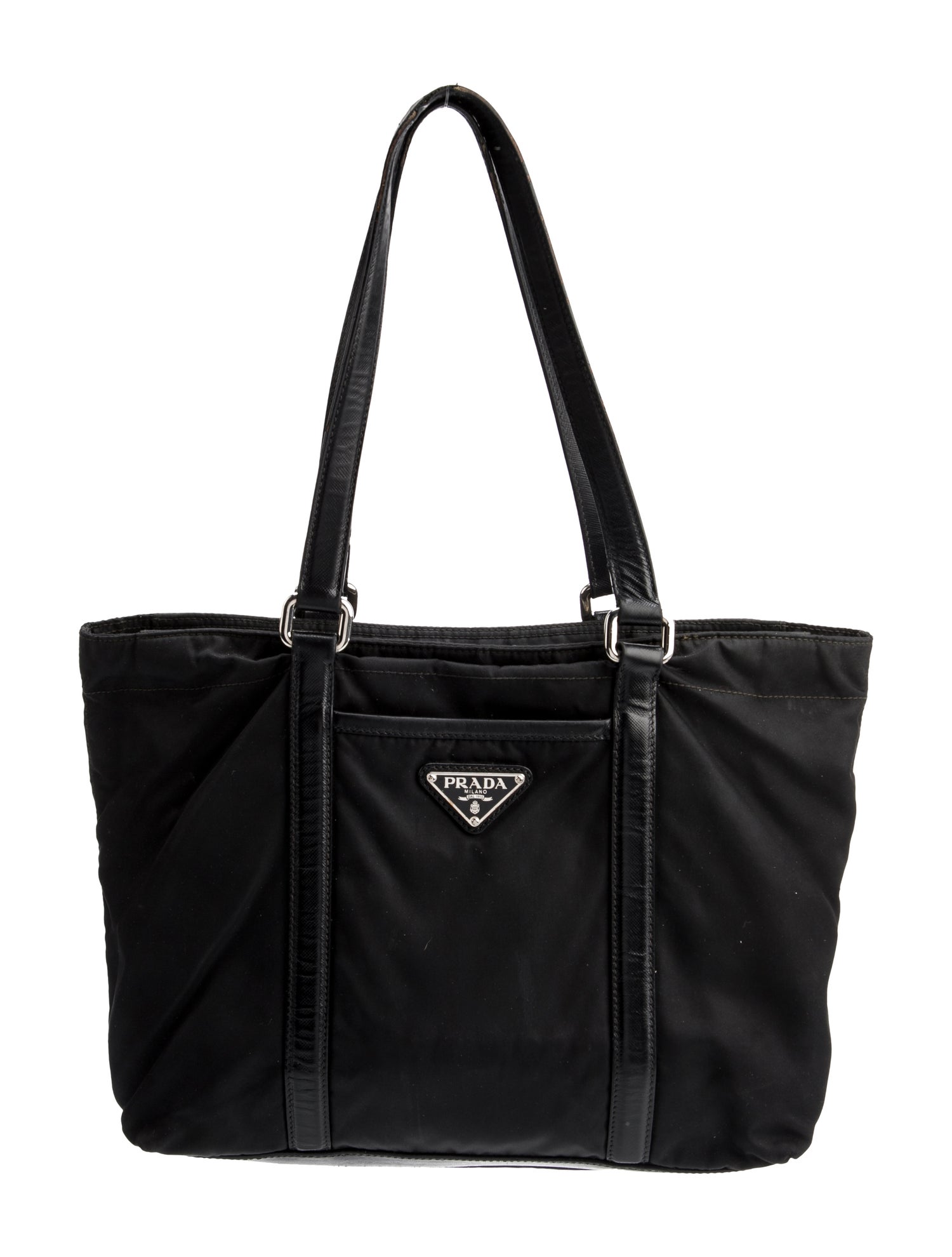 Prada Saffiano Leather Tessuto Nylon and Saffiano Leather Tote Bag