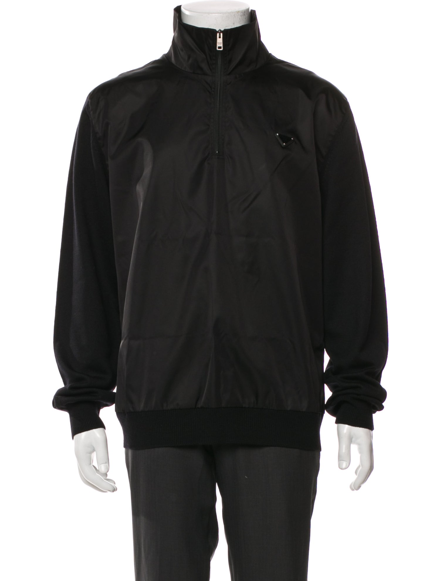 Prada 2025 Enameled Metal Triangle Windbreaker w/ Tags