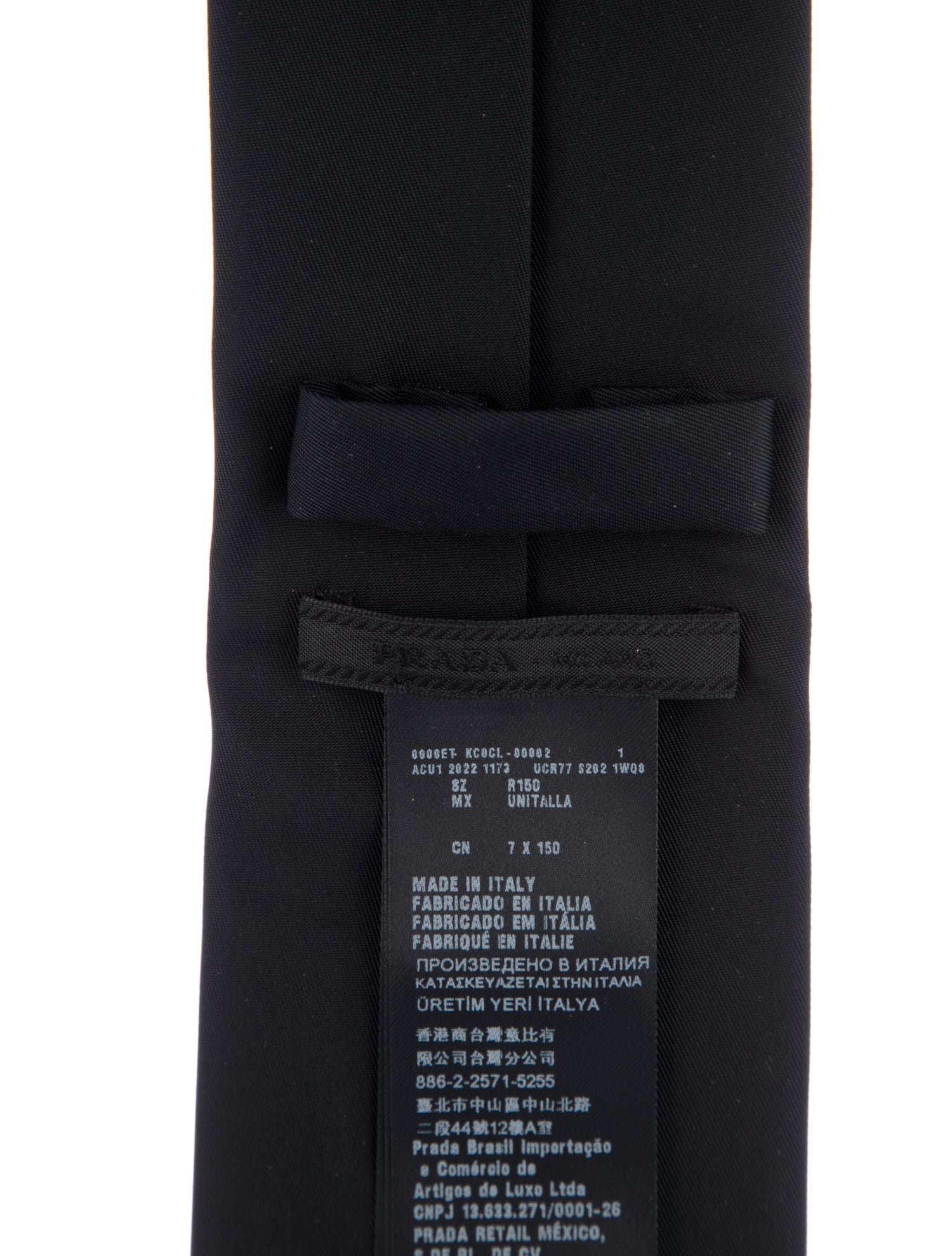 Prada Nylon Logo Tie