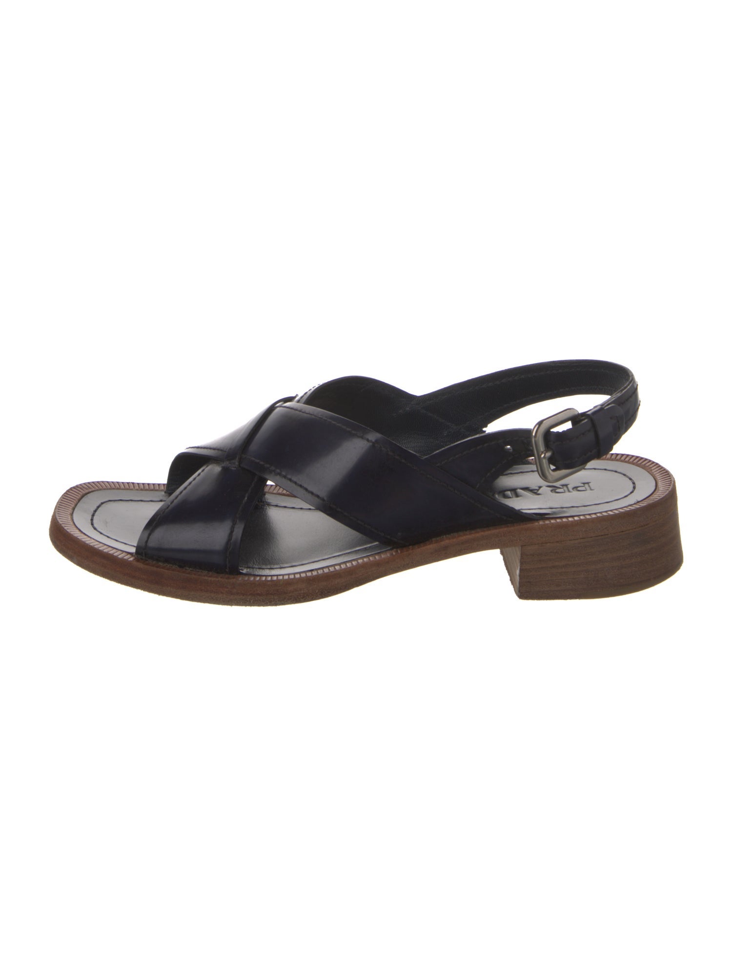 Prada Patent Leather Slingback Sandals