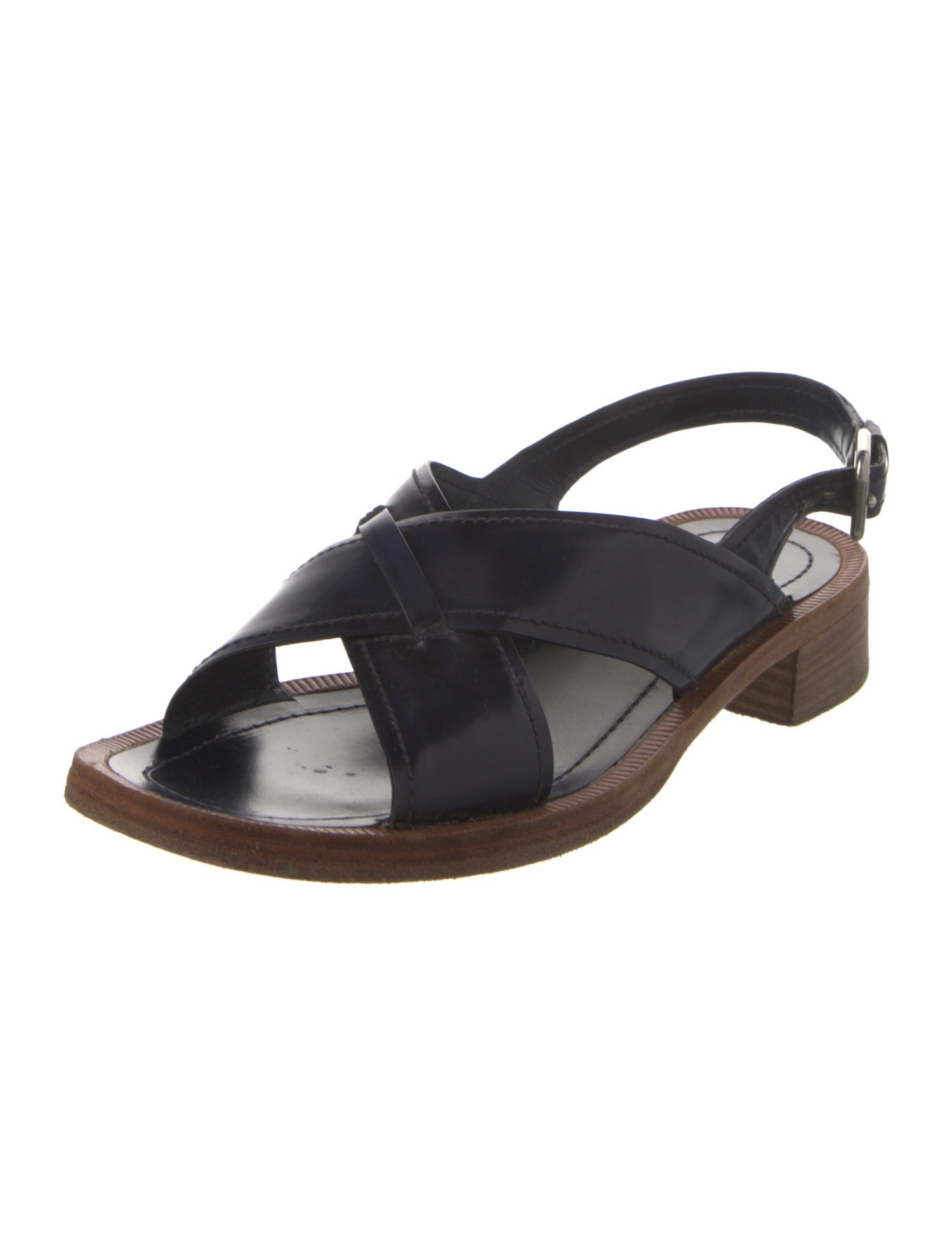 Prada Patent Leather Slingback Sandals