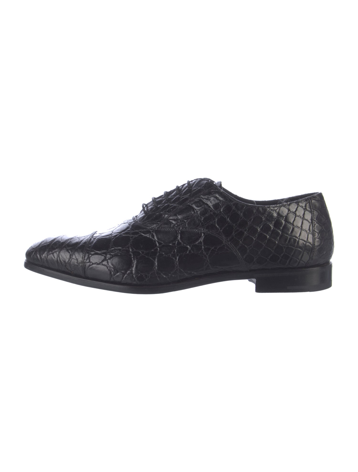 Prada Crocodile Oxfords