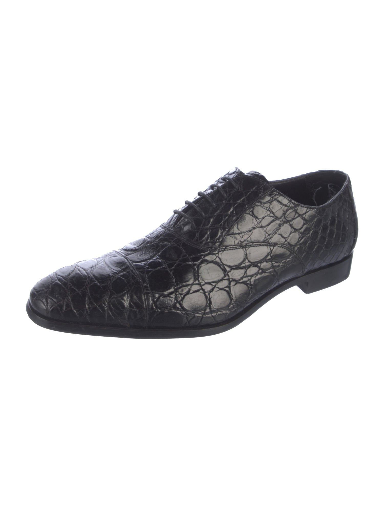 Prada Crocodile Oxfords