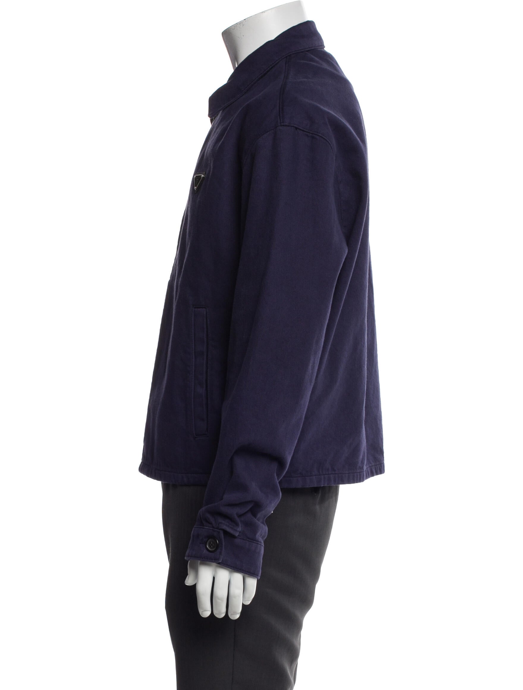 Prada 2024 Enameled Metal Triangle Bomber Jacket