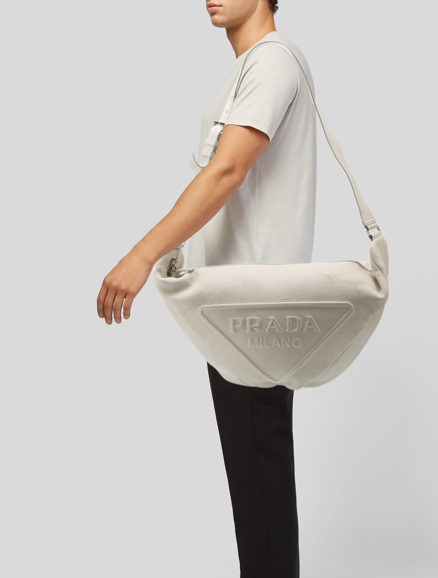 Prada Vitello Daino Leather Triangle