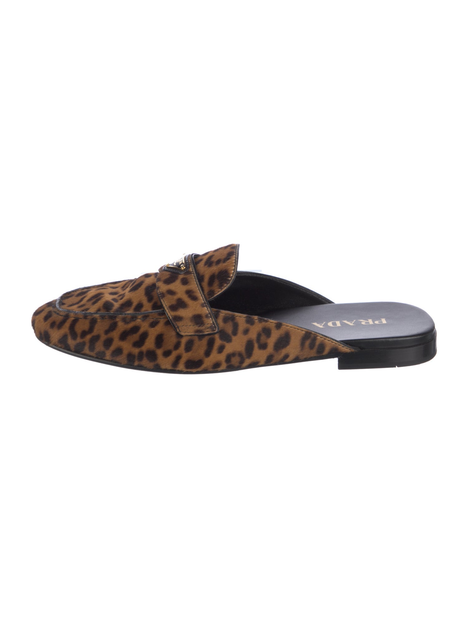 Prada Ponyhair Animal Print Slippers