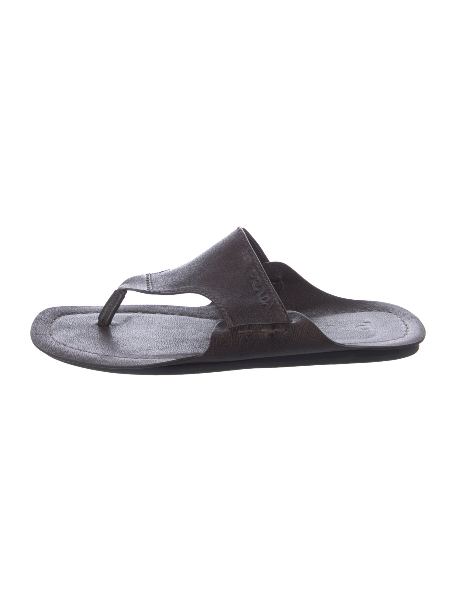 Prada Leather Flip Flops