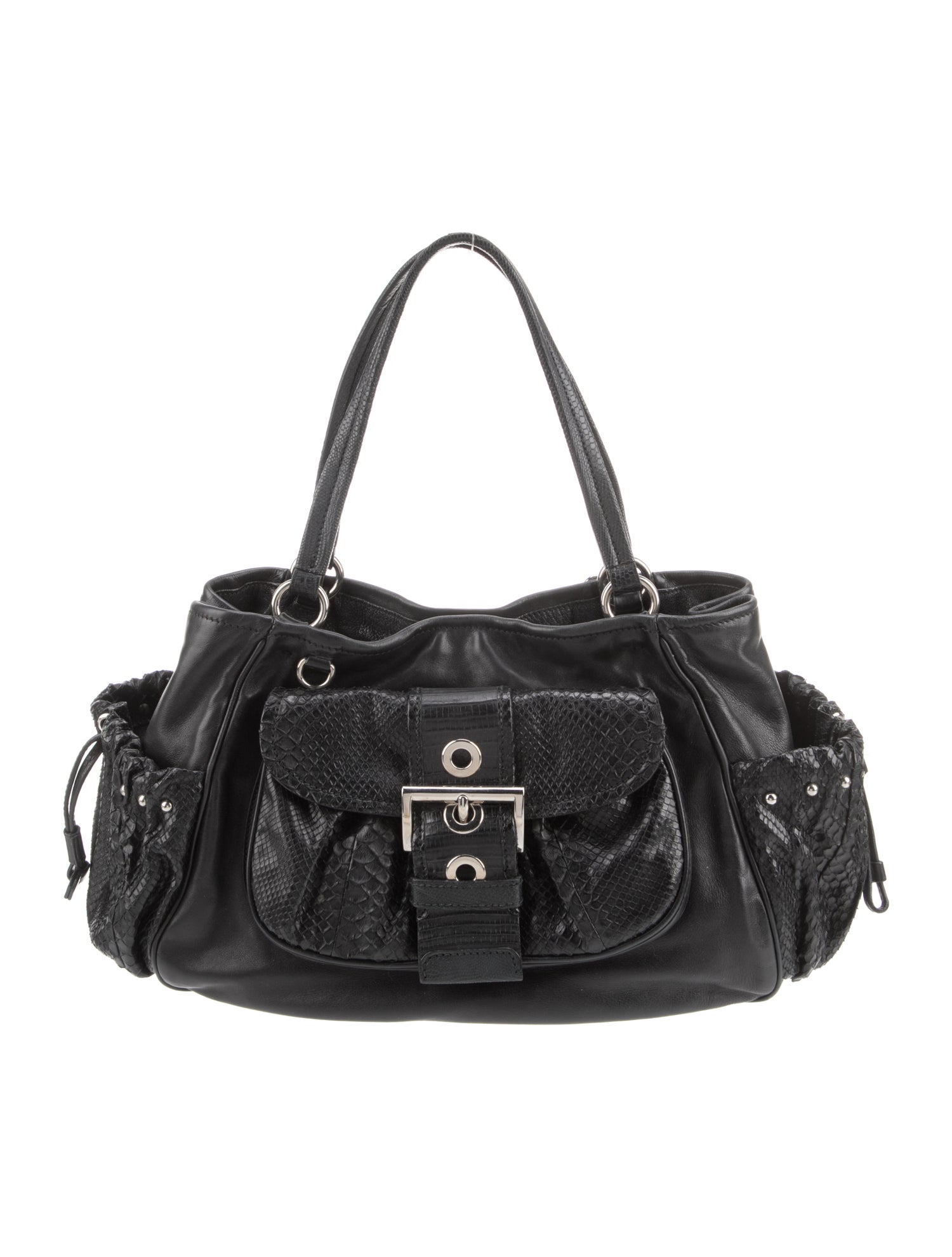 Christian Dior Crocodile Mini Lady Dior Bag - Blue Handle Bags