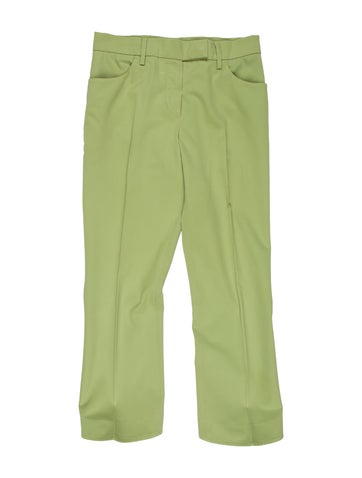 Pre-owned Prada Vintage Straight Leg Pants In Green
