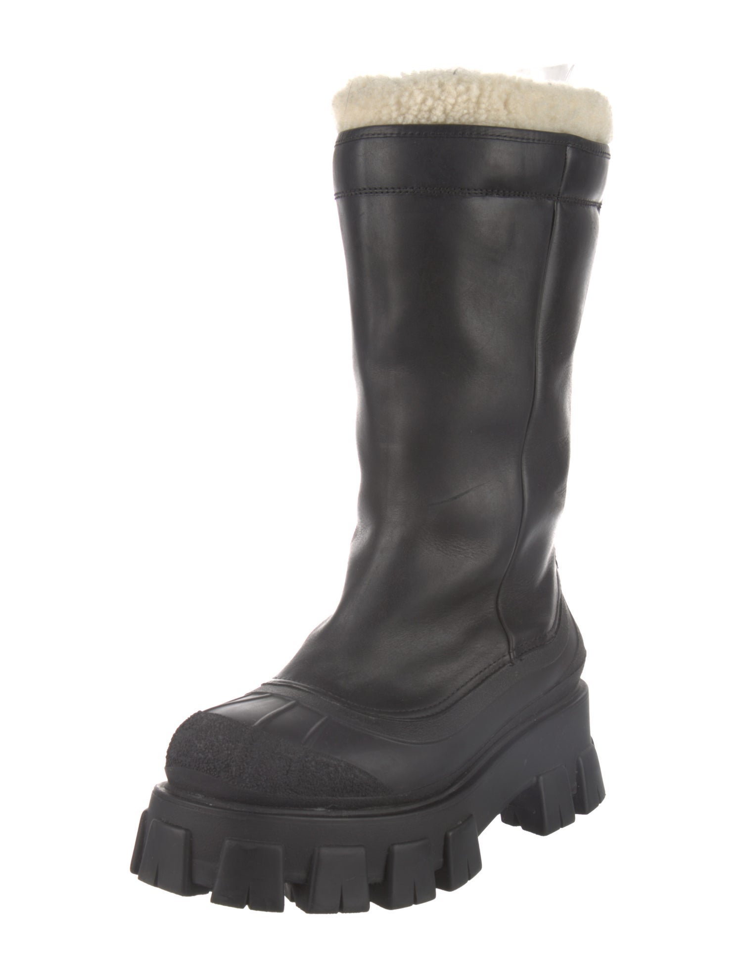 Prada Leather Rain Boots